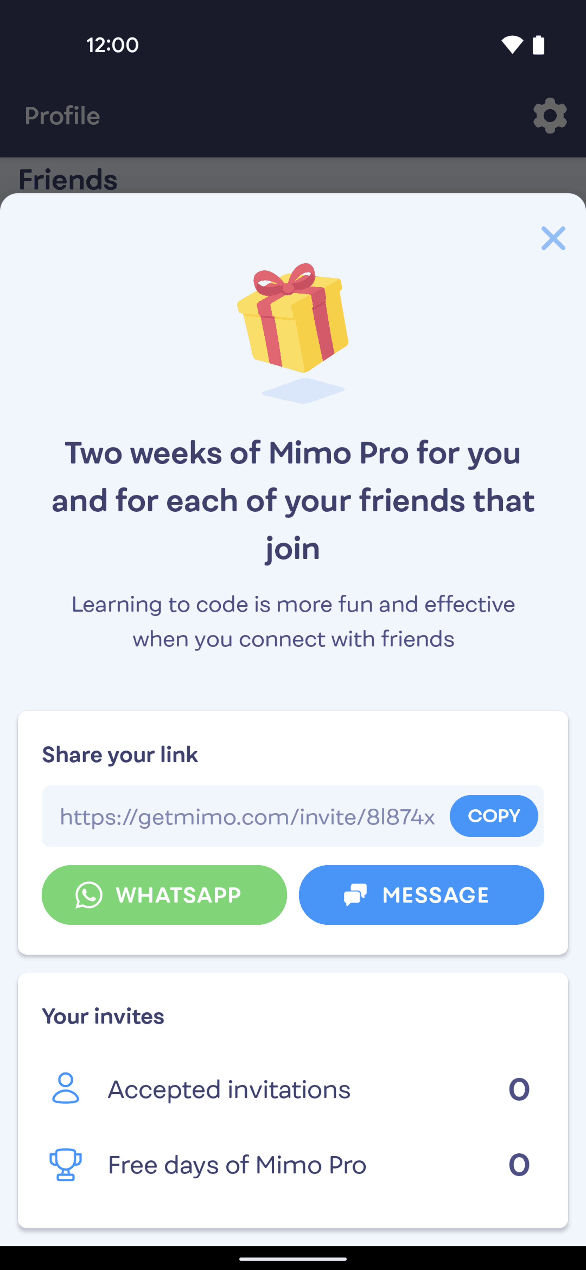 Mimo Android Education interface screenshot 16