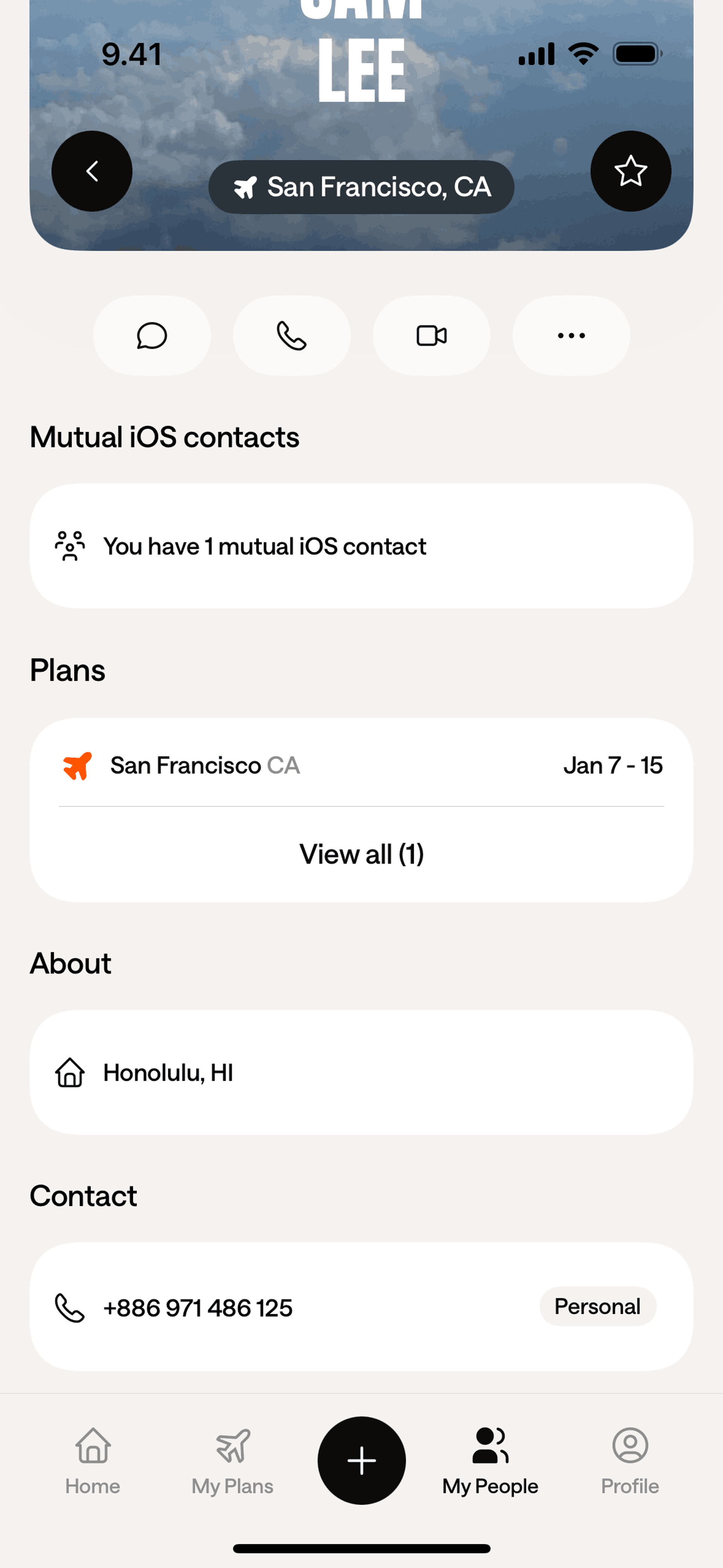Mozi iOS Social Networking interface screenshot 2