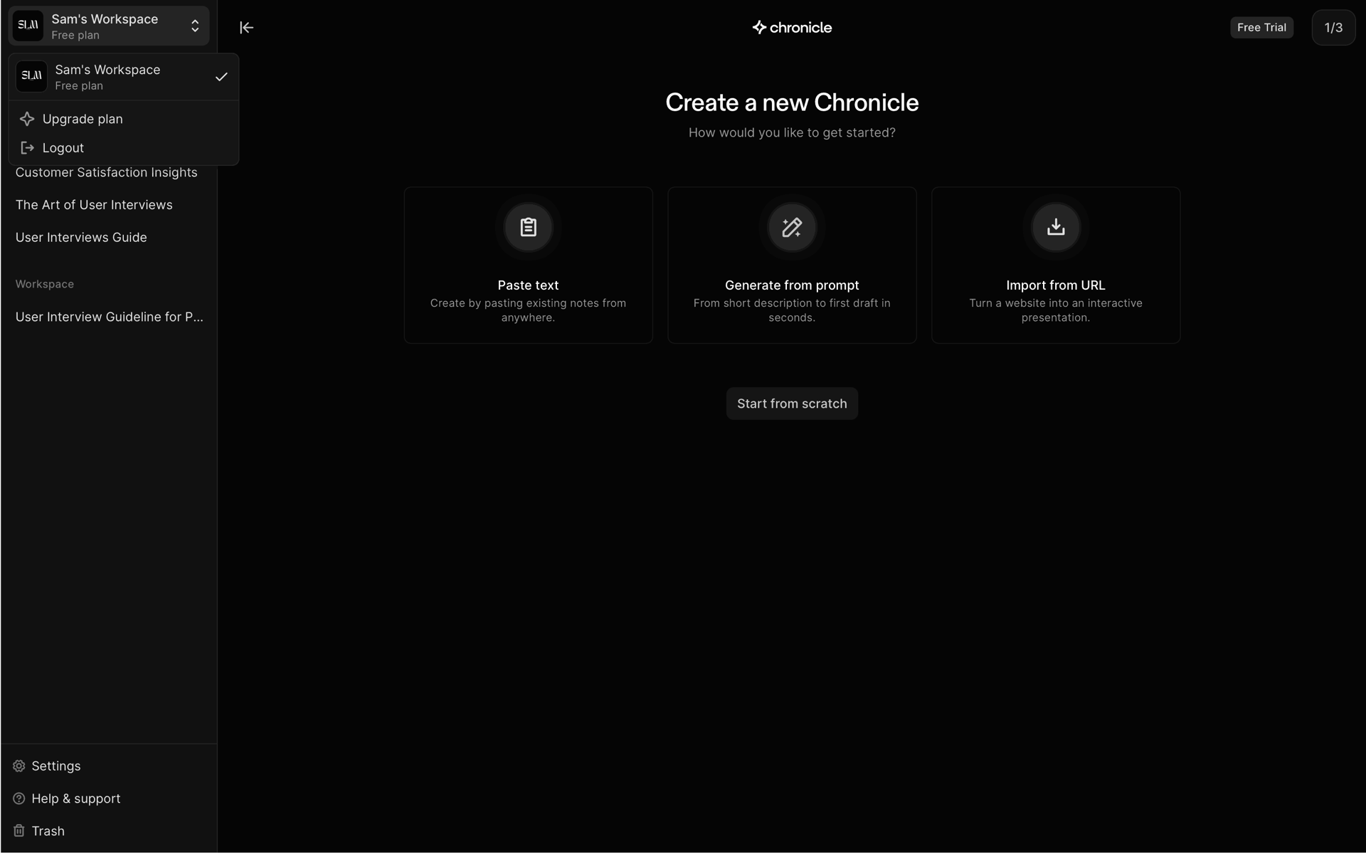 Chronicle Web AI interface screenshot 15