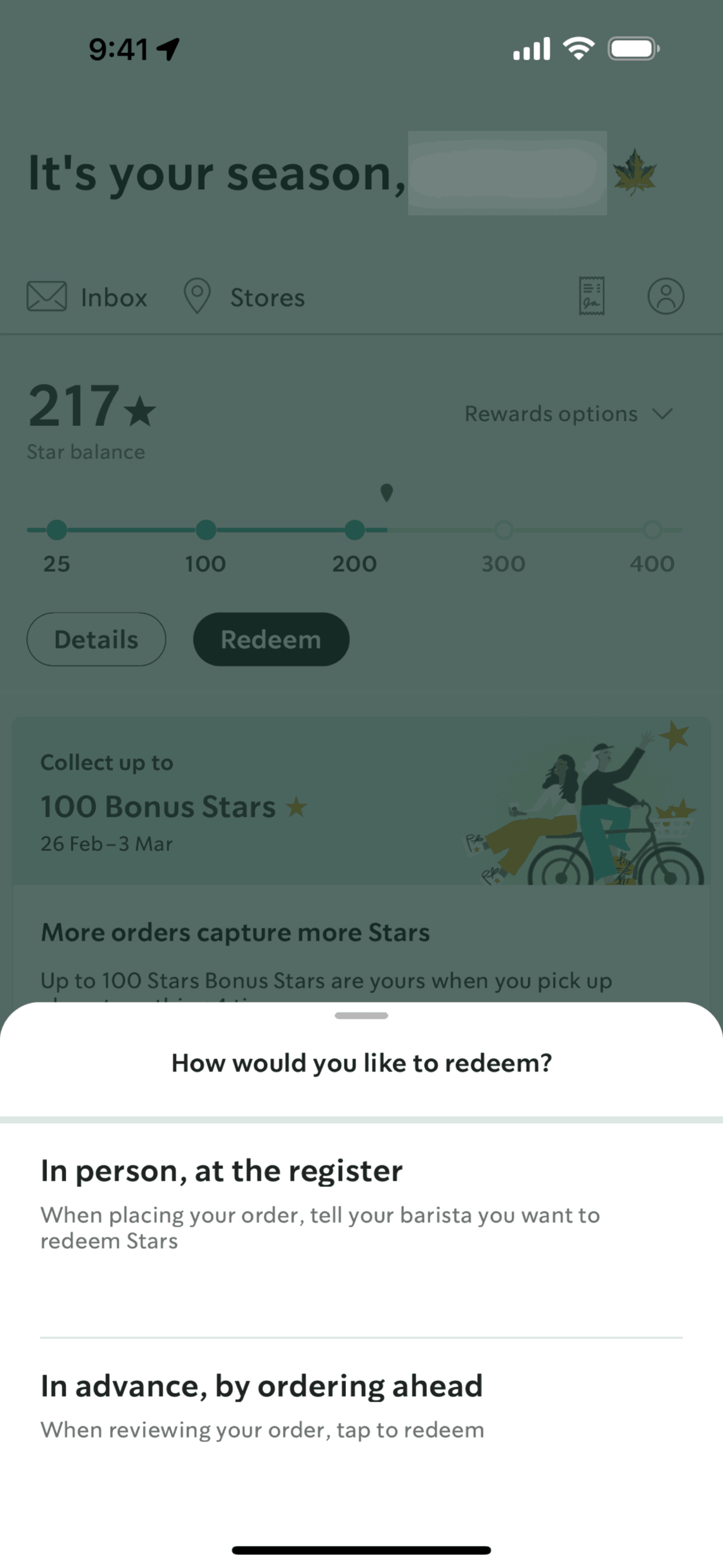 Starbucks iOS Food & Drink interface screenshot 4