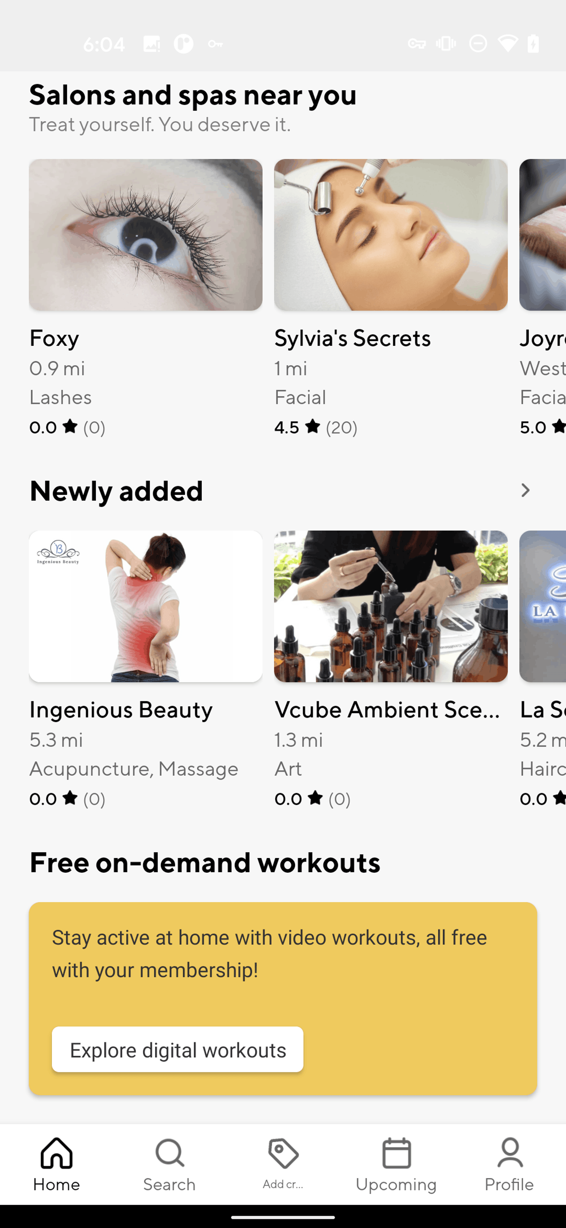 ClassPass Android Health & Fitness interface screenshot 20