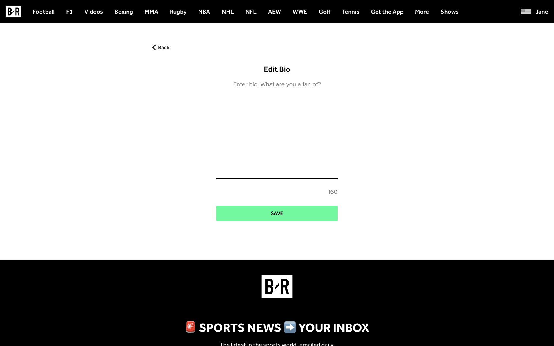 Bleacher Report Web Sports interface screenshot 14