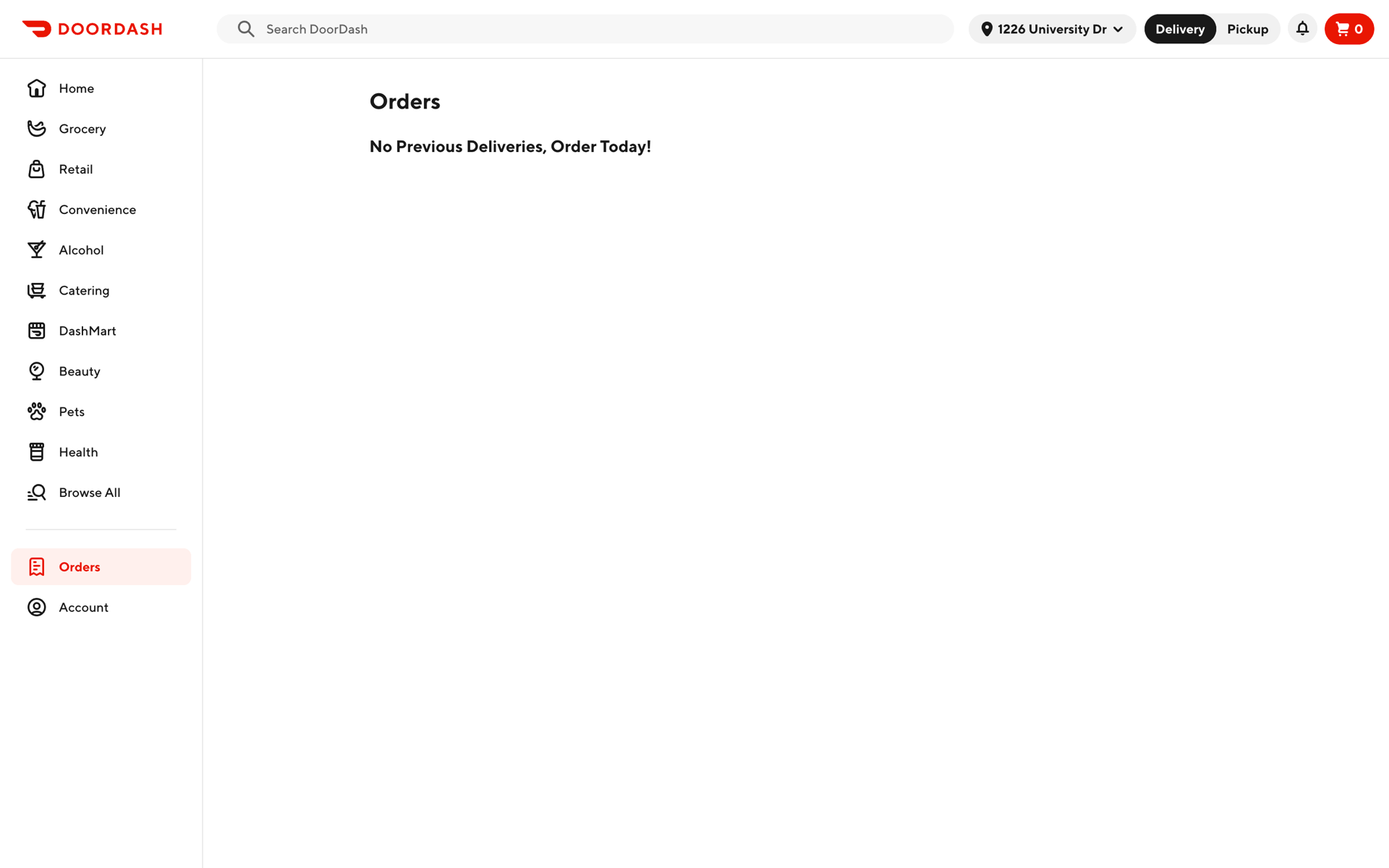 DoorDash Web Shopping interface screenshot 8
