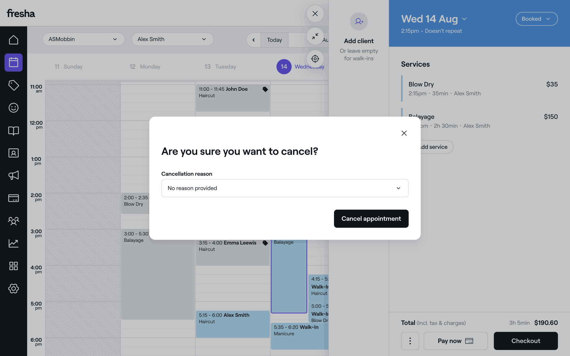 Fresha Web Business interface screenshot 10