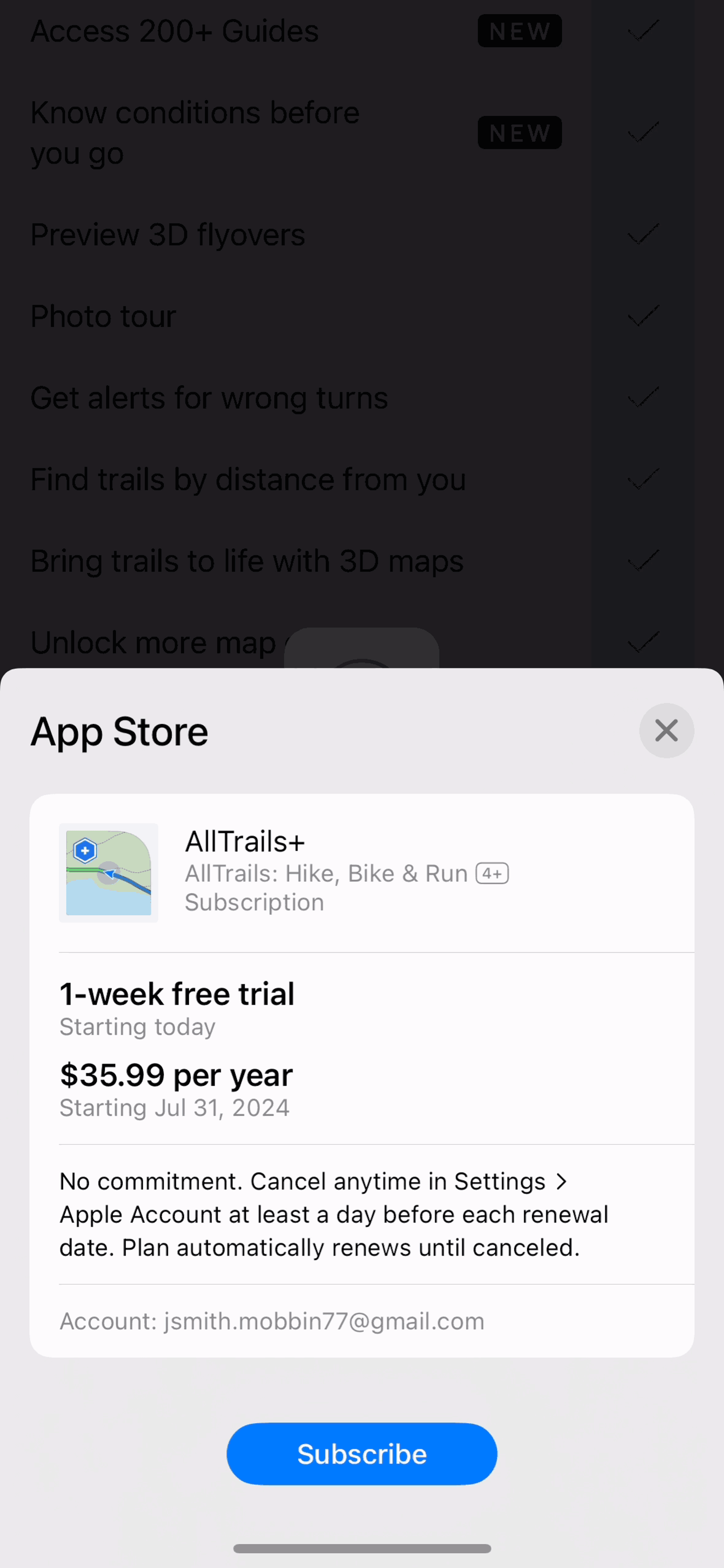 AllTrails iOS Health & Fitness interface screenshot 15