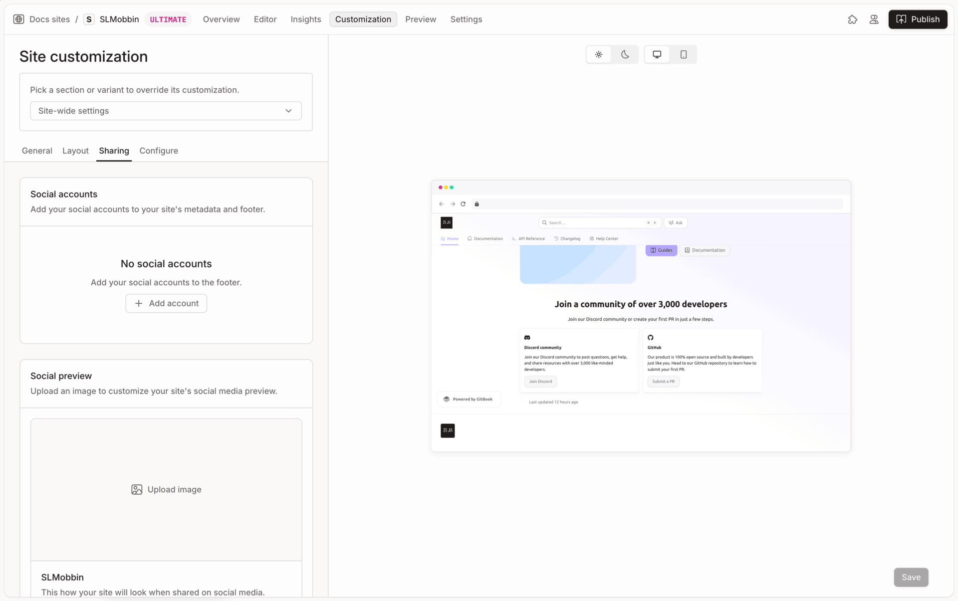 GitBook Web Developer Tools interface screenshot 8