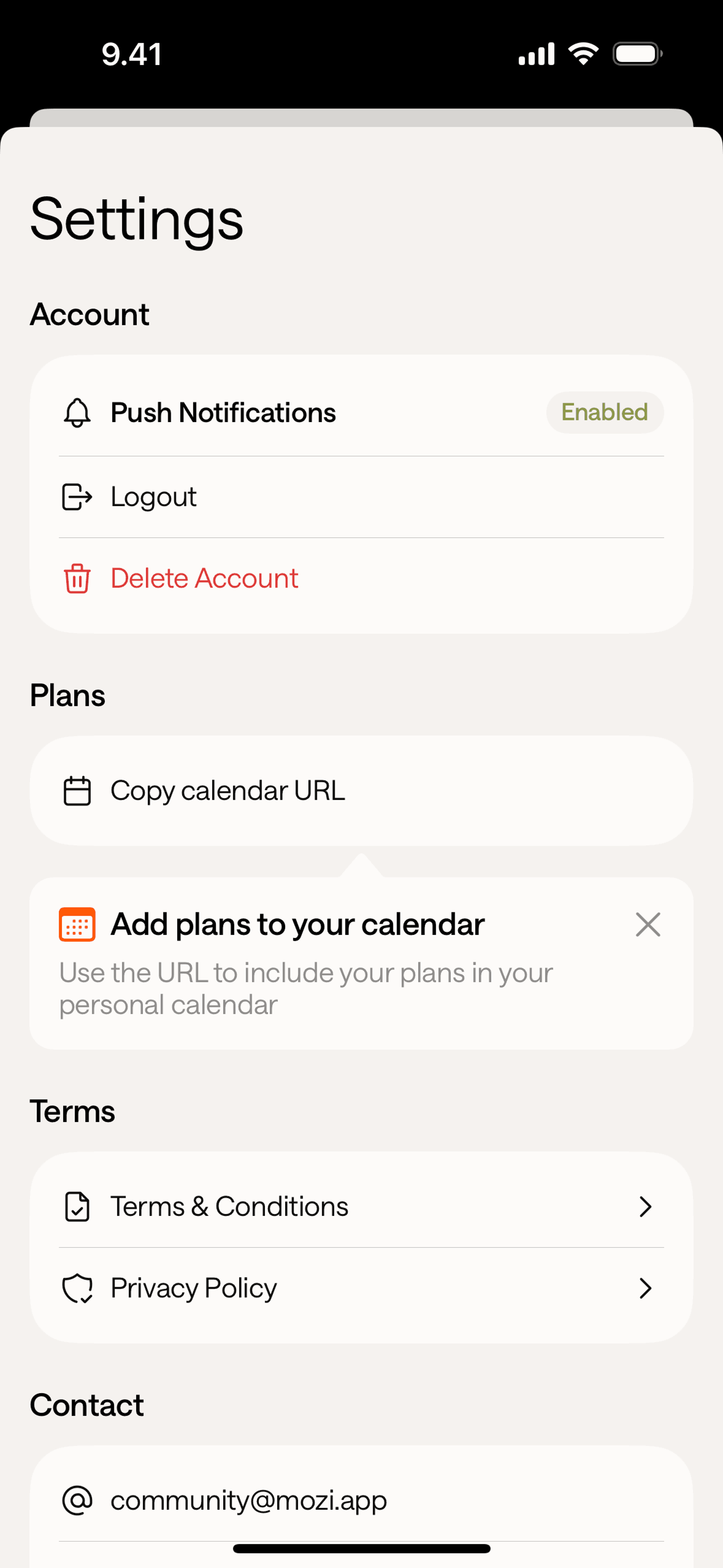 Mozi iOS Social Networking interface screenshot 21