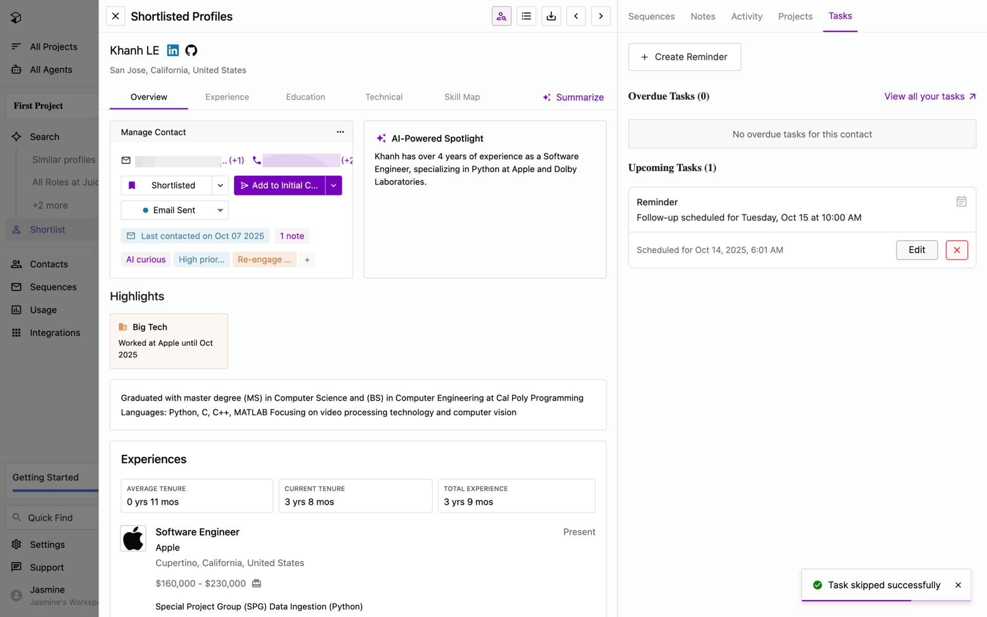 Juicebox Web Jobs & Recruitment interface screenshot 18