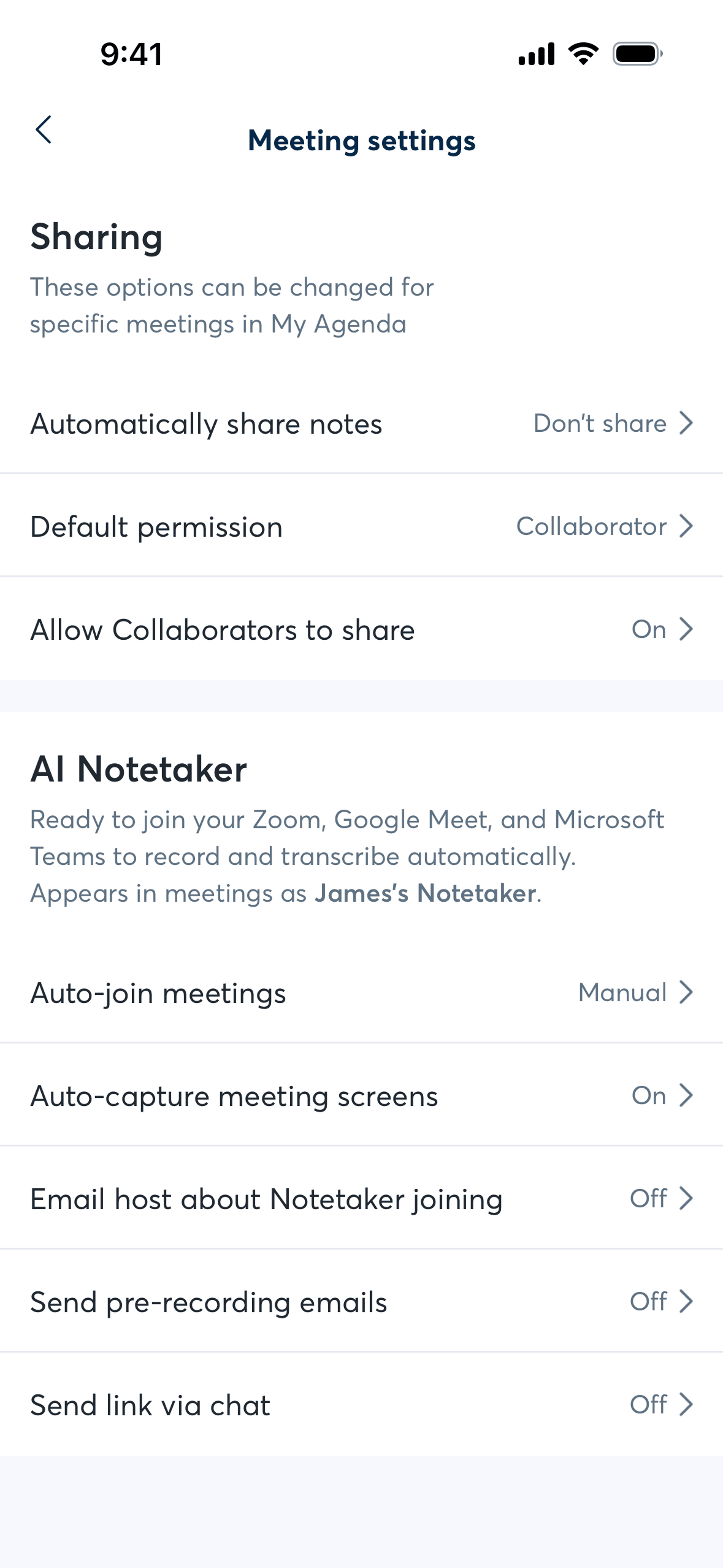 Otter.ai iOS AI interface screenshot 6