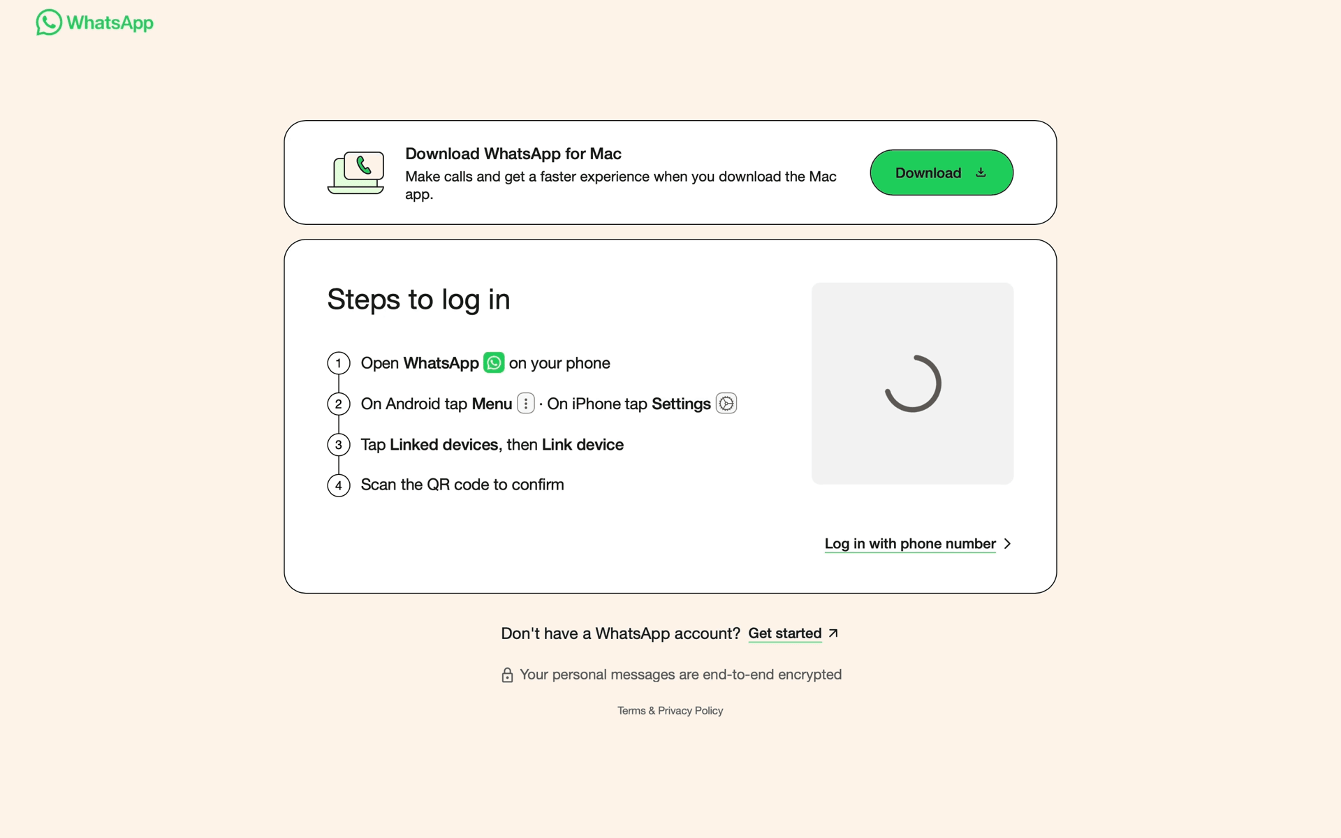 WhatsApp Web Social Networking interface screenshot 2
