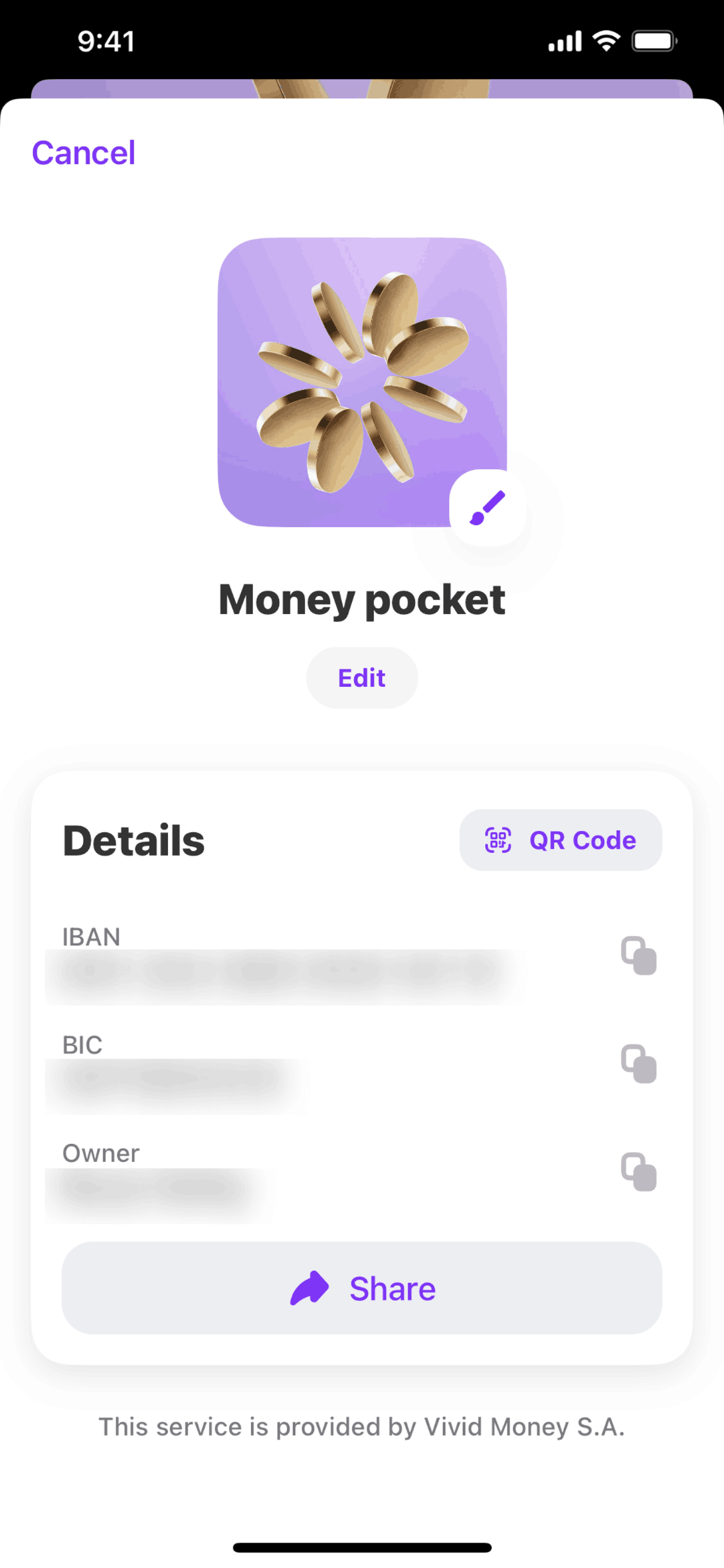 Vivid iOS Finance interface screenshot 22