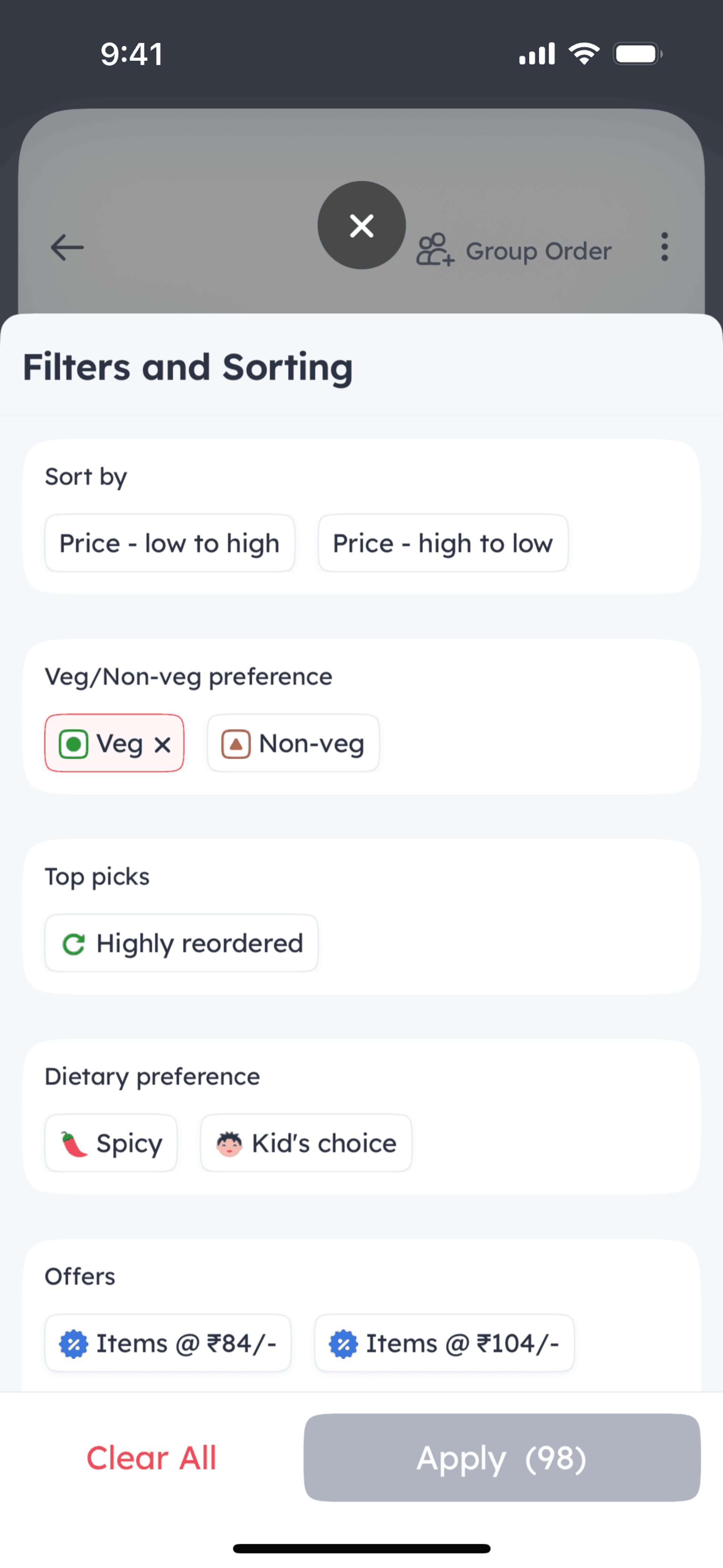 Zomato iOS Food & Drink interface screenshot 16