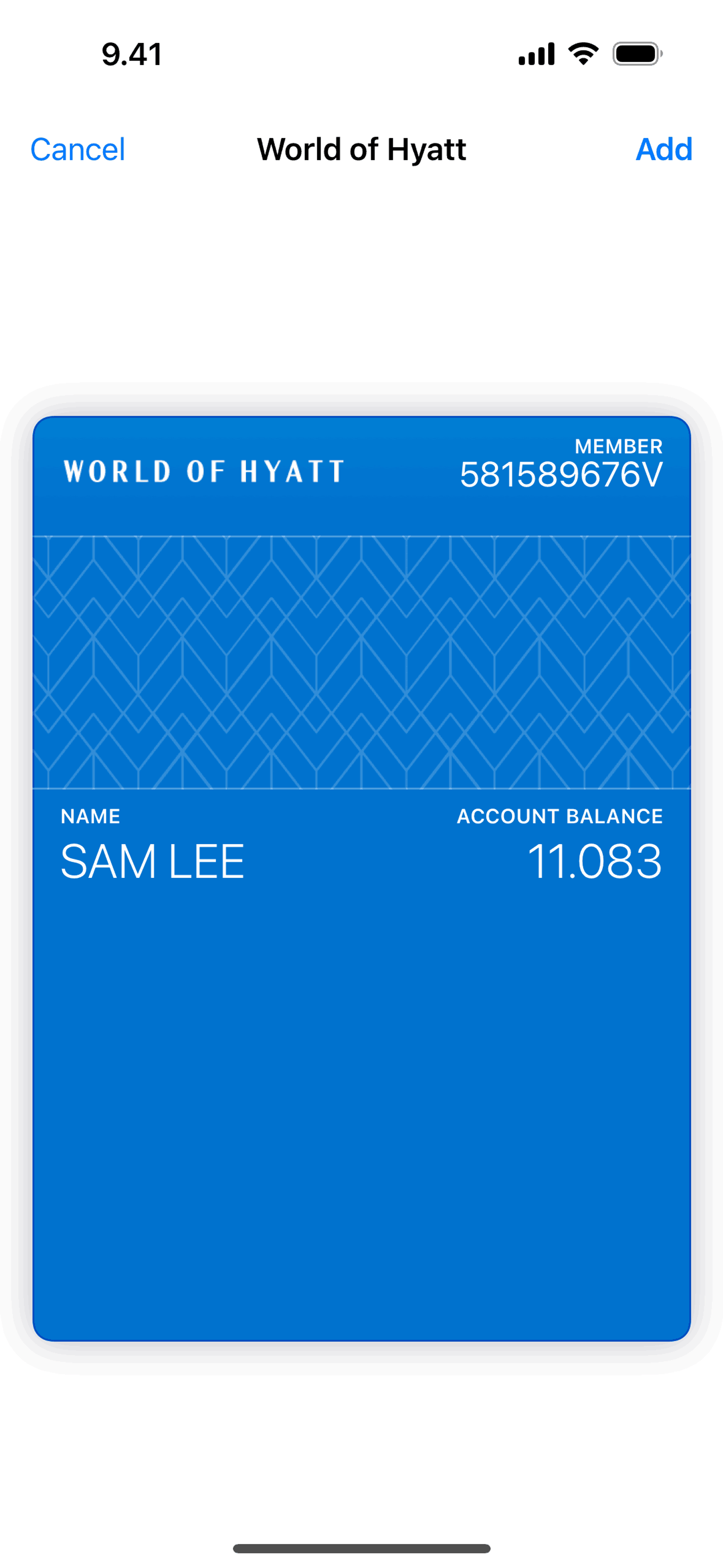 World of Hyatt iOS Travel & Transportation interface screenshot 15