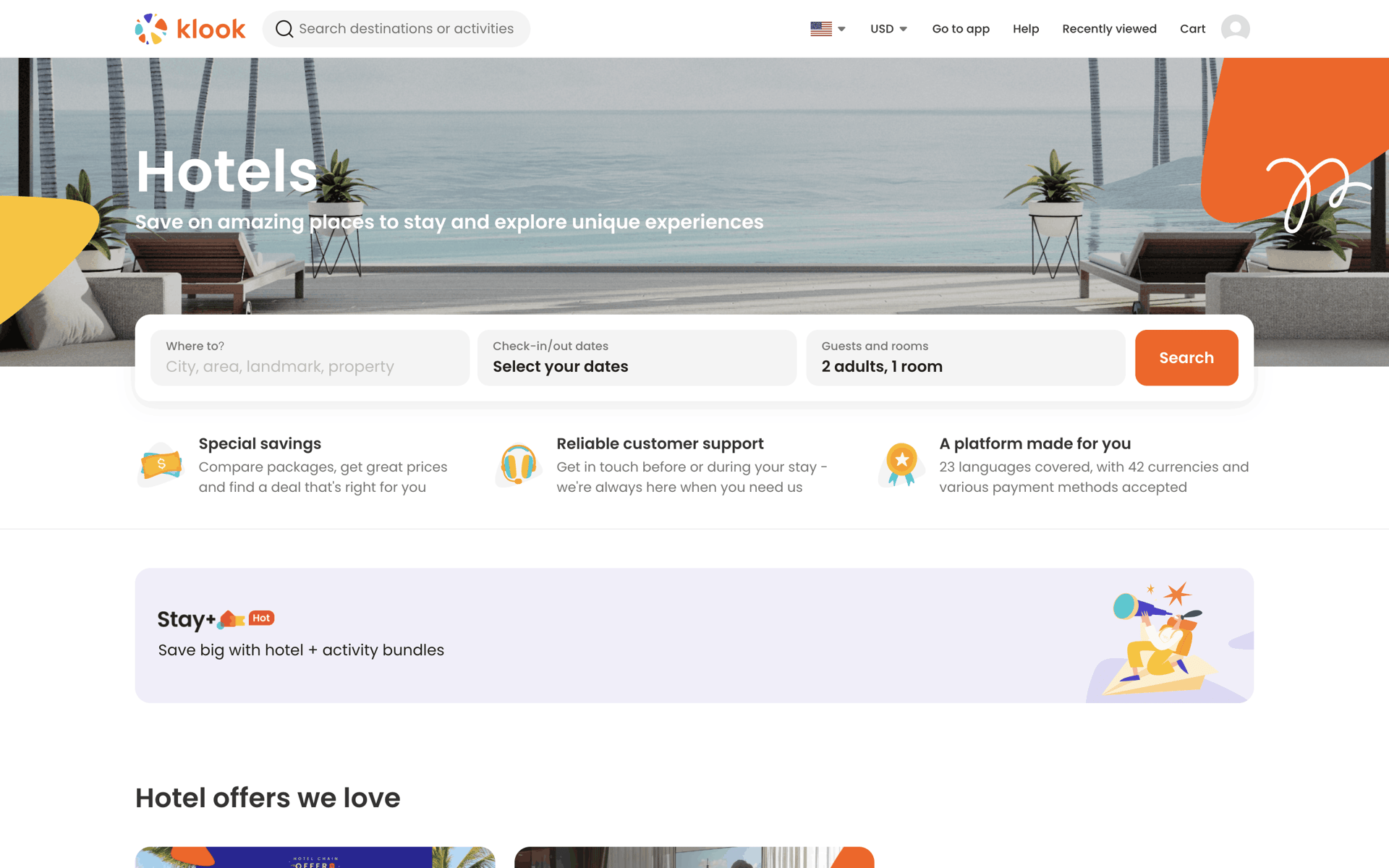 Klook Web Travel & Transportation interface screenshot 13