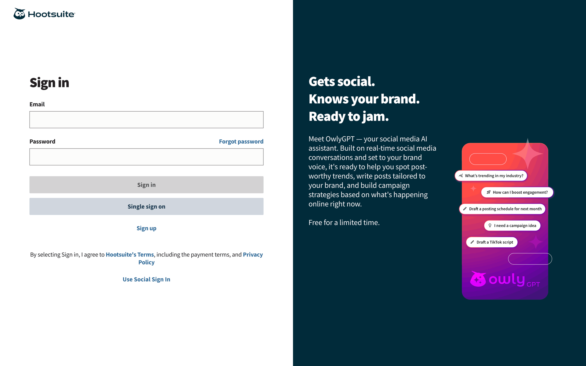 Hootsuite Web Business interface screenshot 12