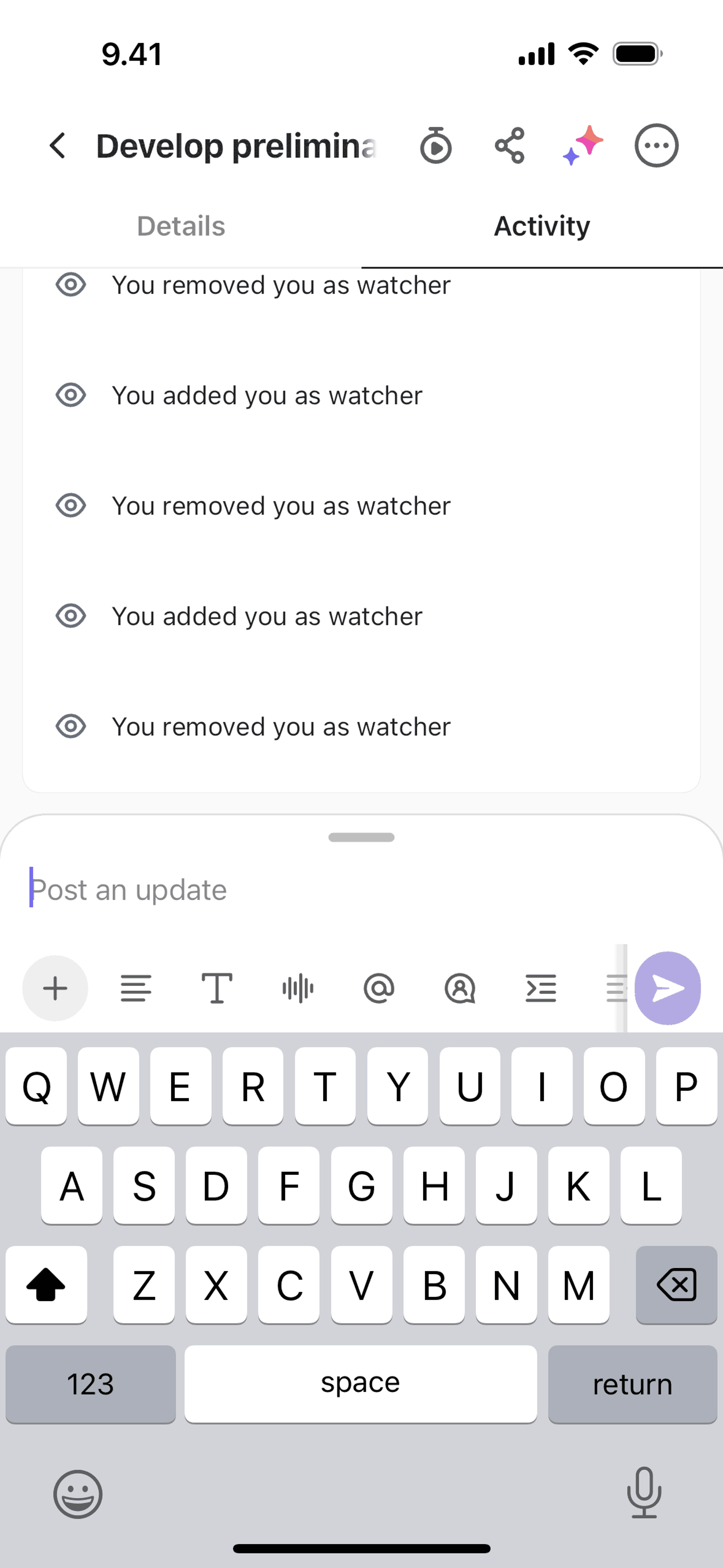 ClickUp iOS Productivity interface screenshot 20