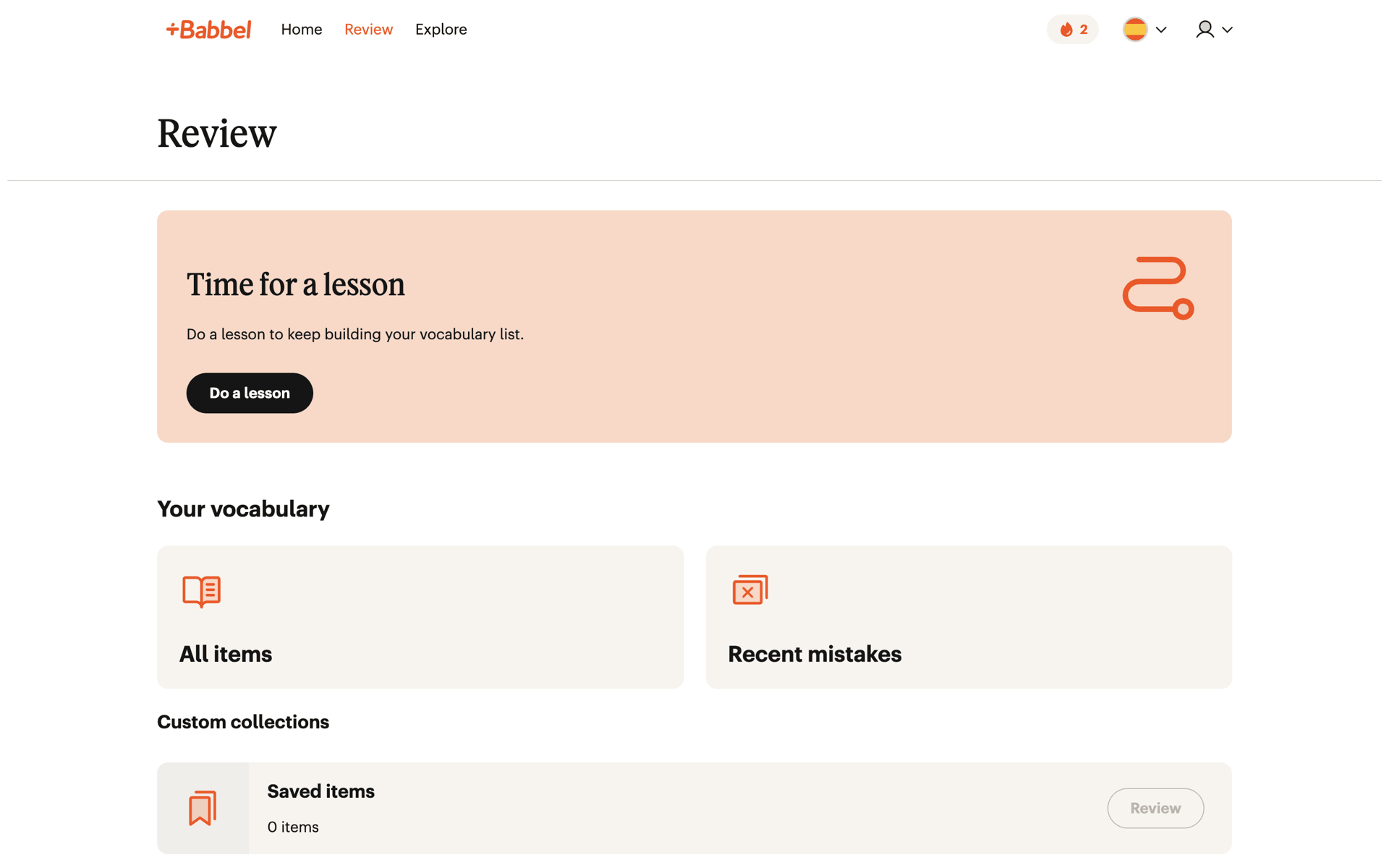 Babbel Web Education interface screenshot 4