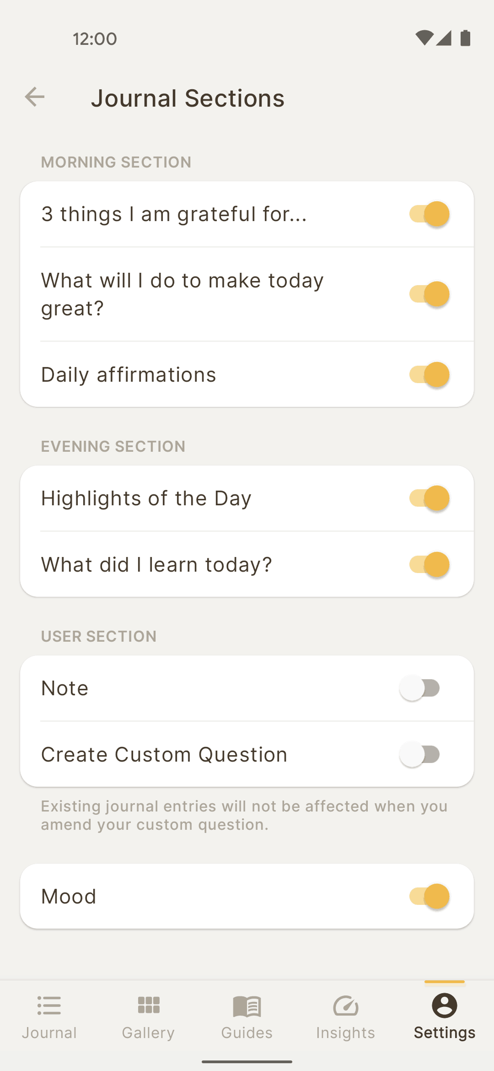 5 Minute Journal Android Health & Fitness interface screenshot 10