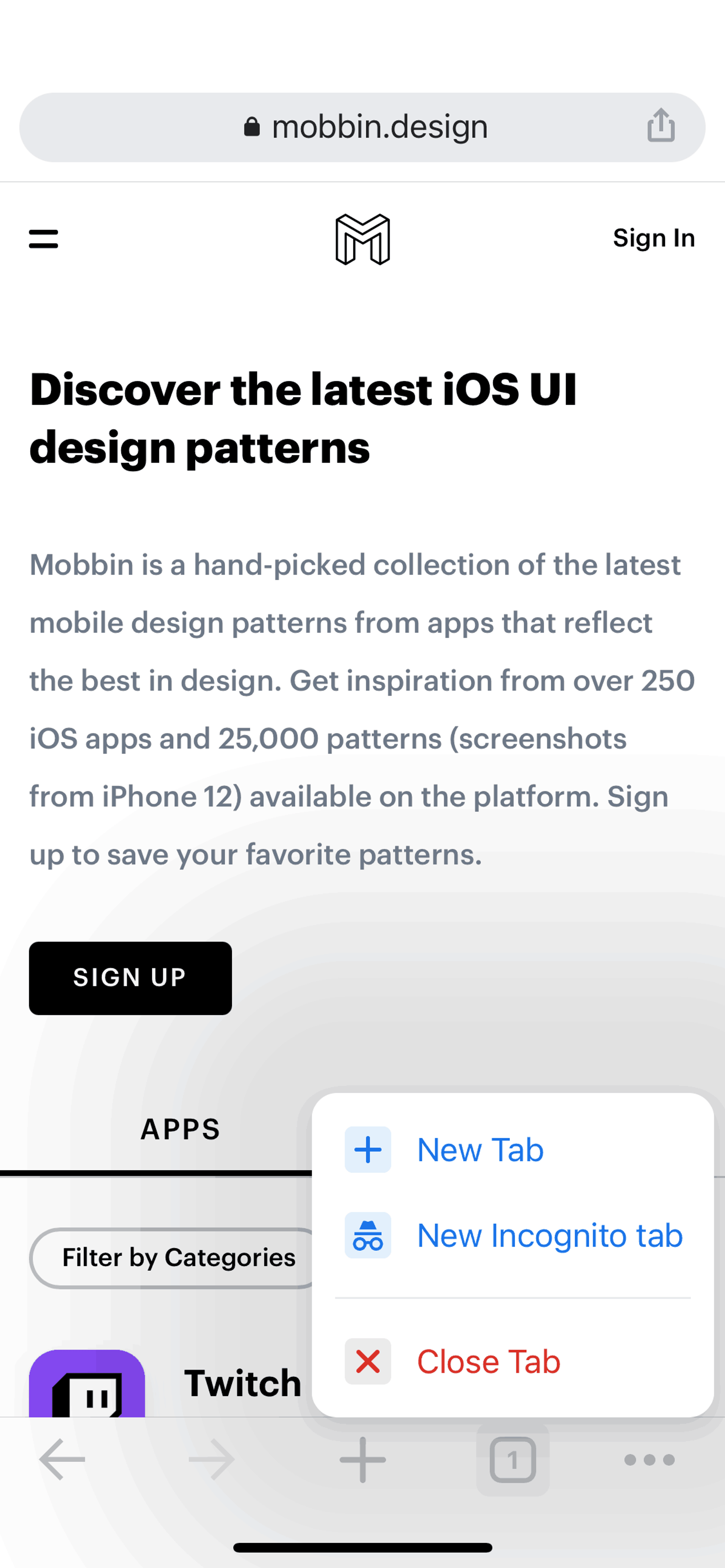 Google Chrome iOS Utilities interface screenshot 21