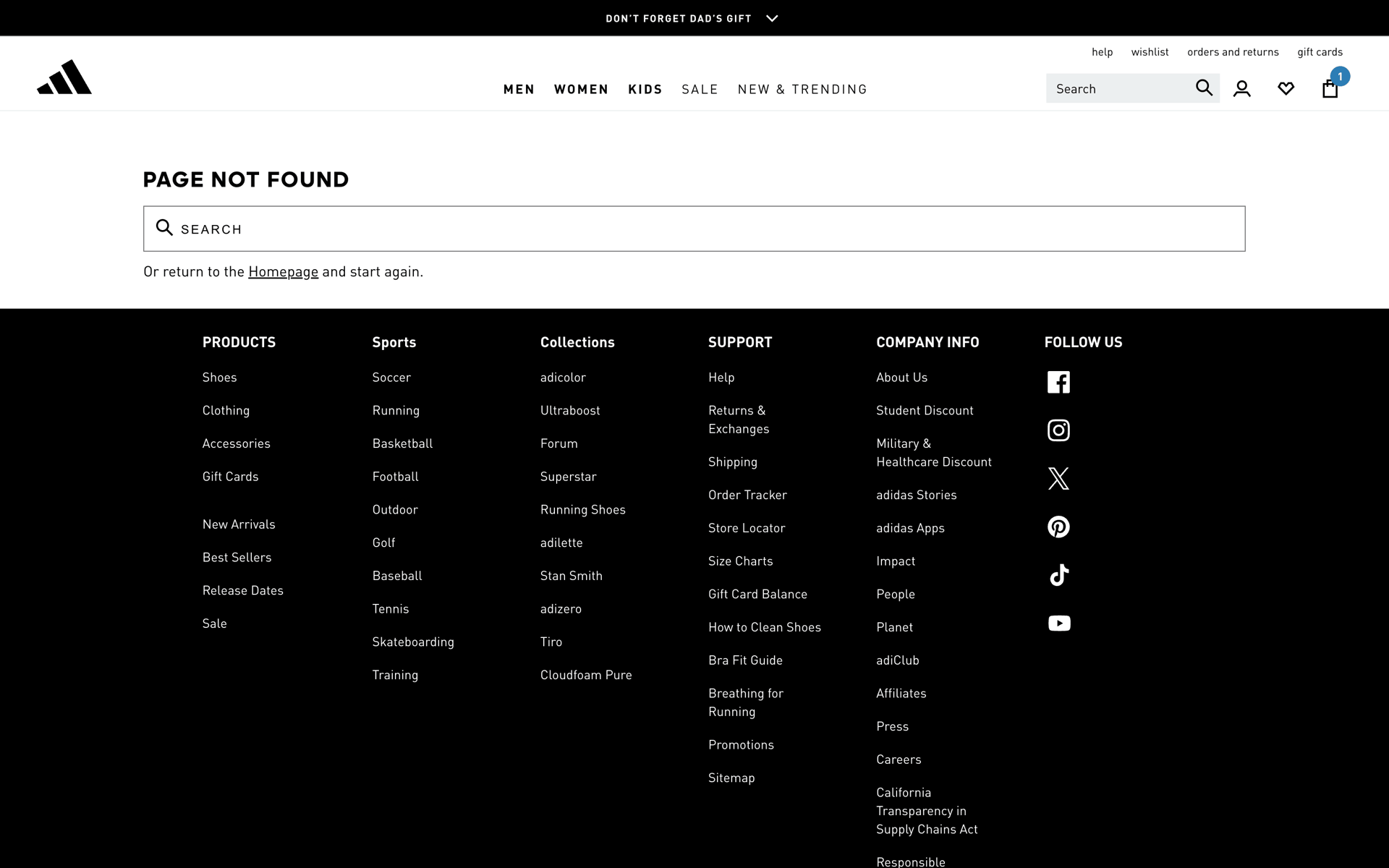 adidas Web Sports interface screenshot 3