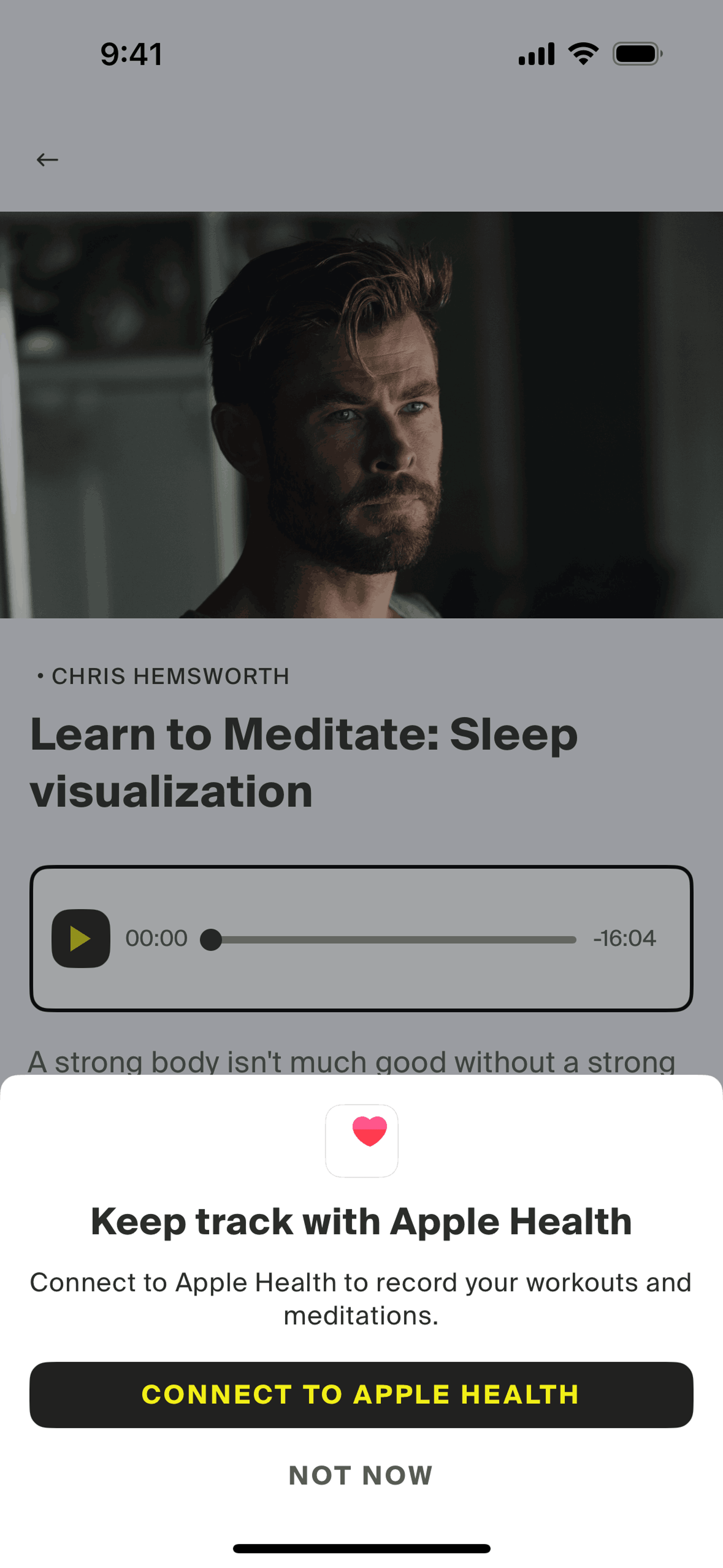 Centr iOS Health & Fitness interface screenshot 4