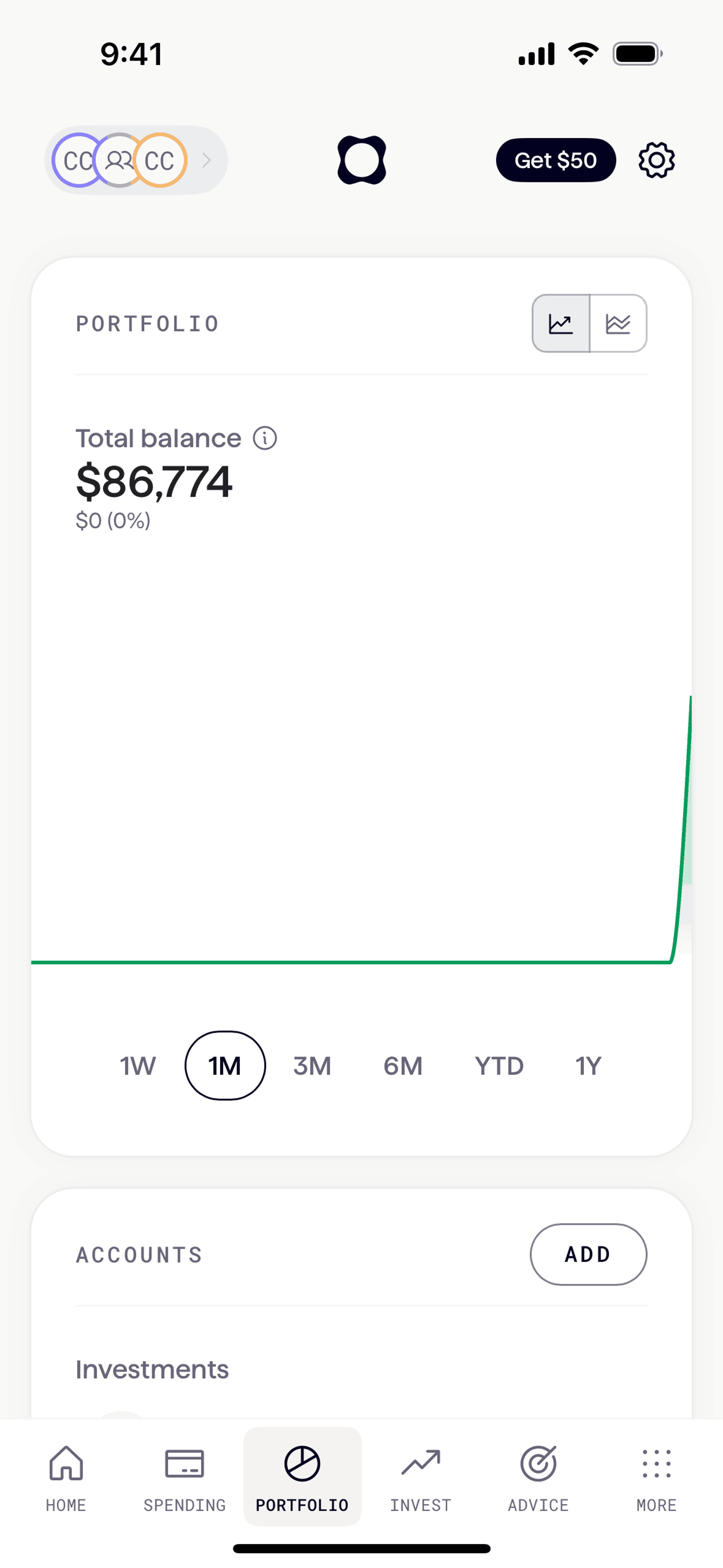 Origin iOS Finance interface screenshot 6