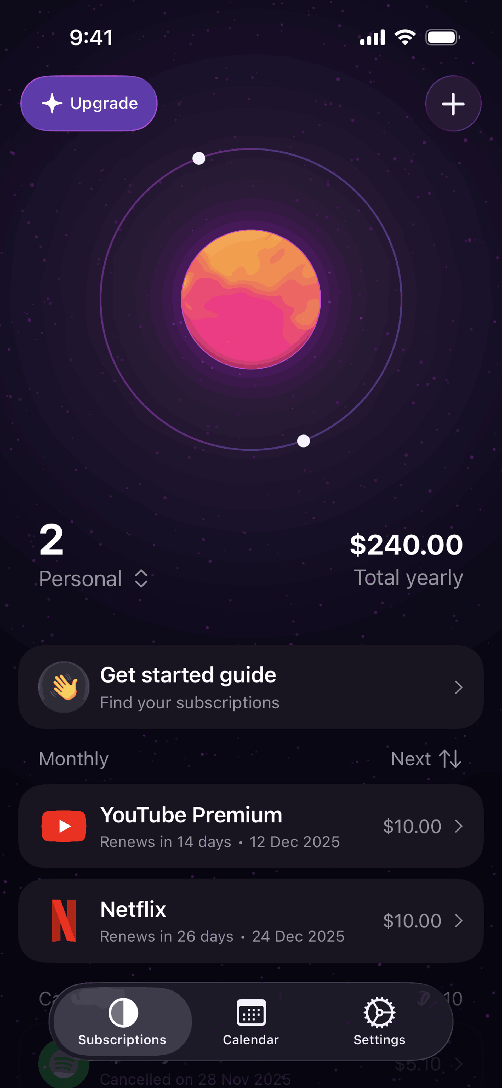 Orbit iOS Finance interface screenshot 19