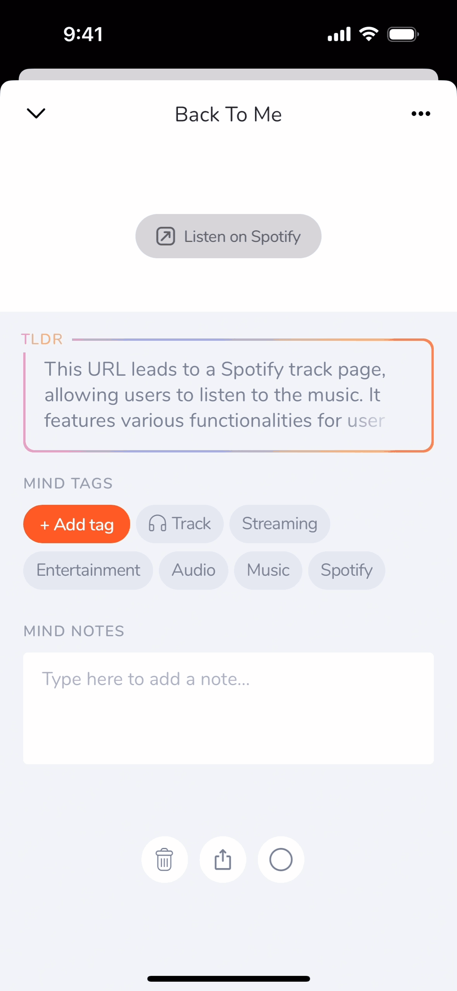 mymind iOS Productivity interface screenshot 6