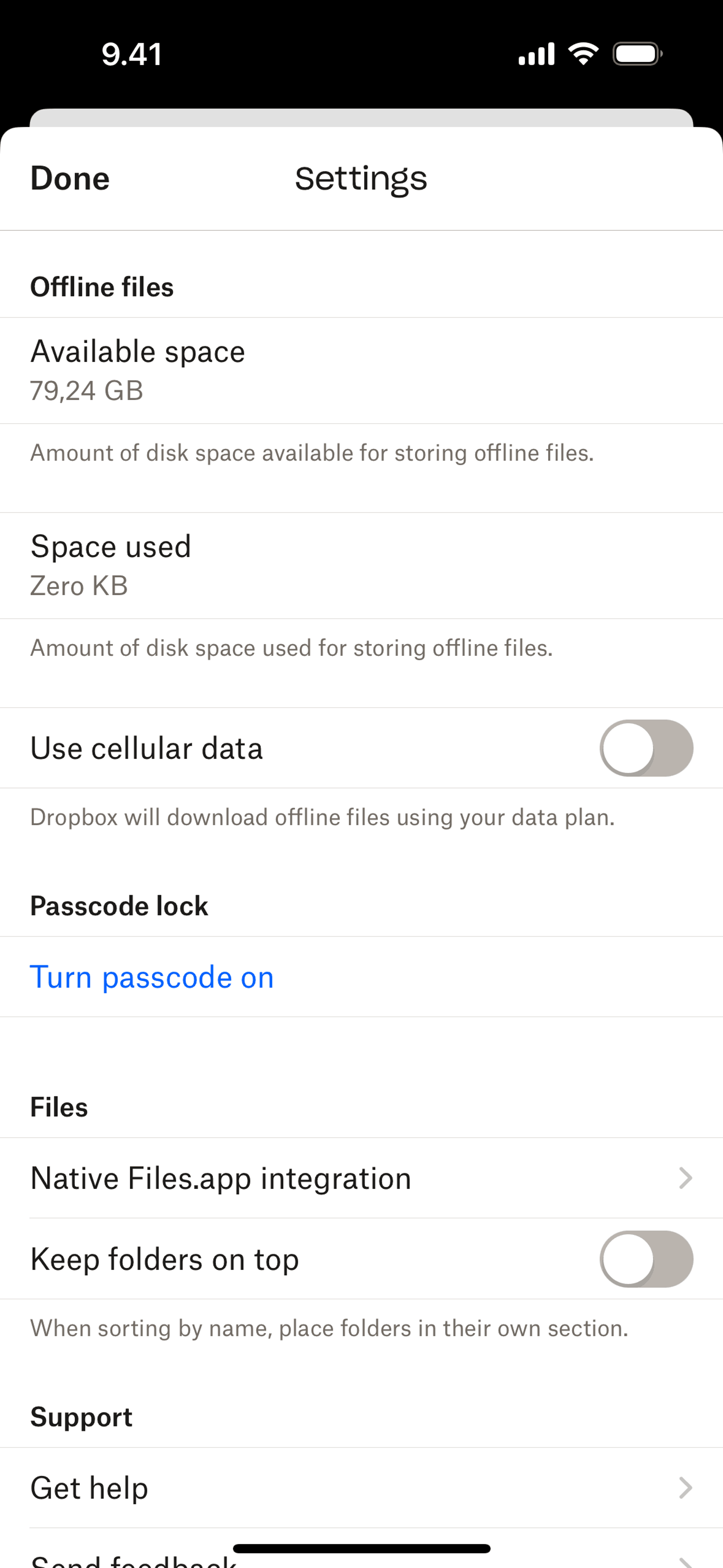 Dropbox iOS Productivity interface screenshot 23