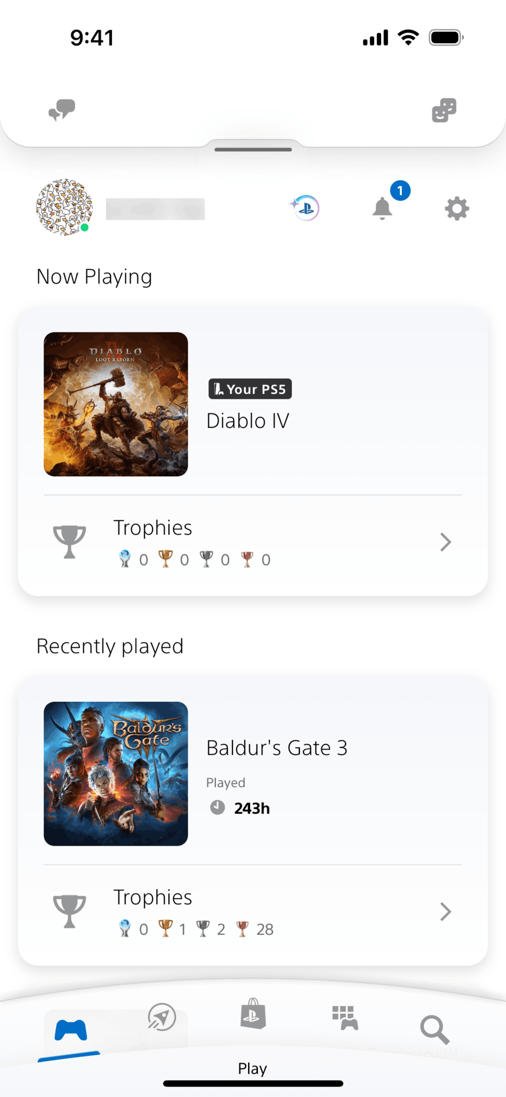 PlayStation App iOS Entertainment interface screenshot 4