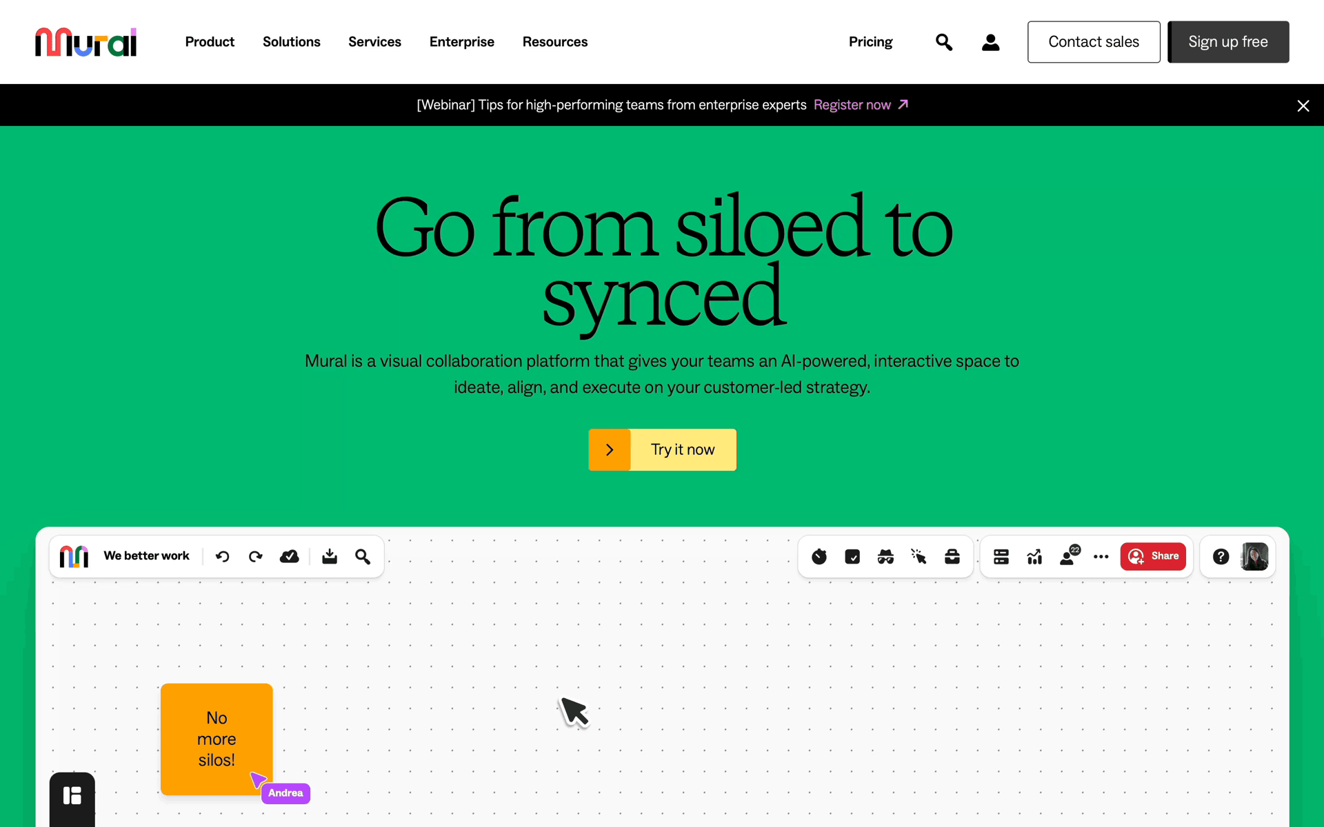 Mural Web Collaboration interface screenshot 1