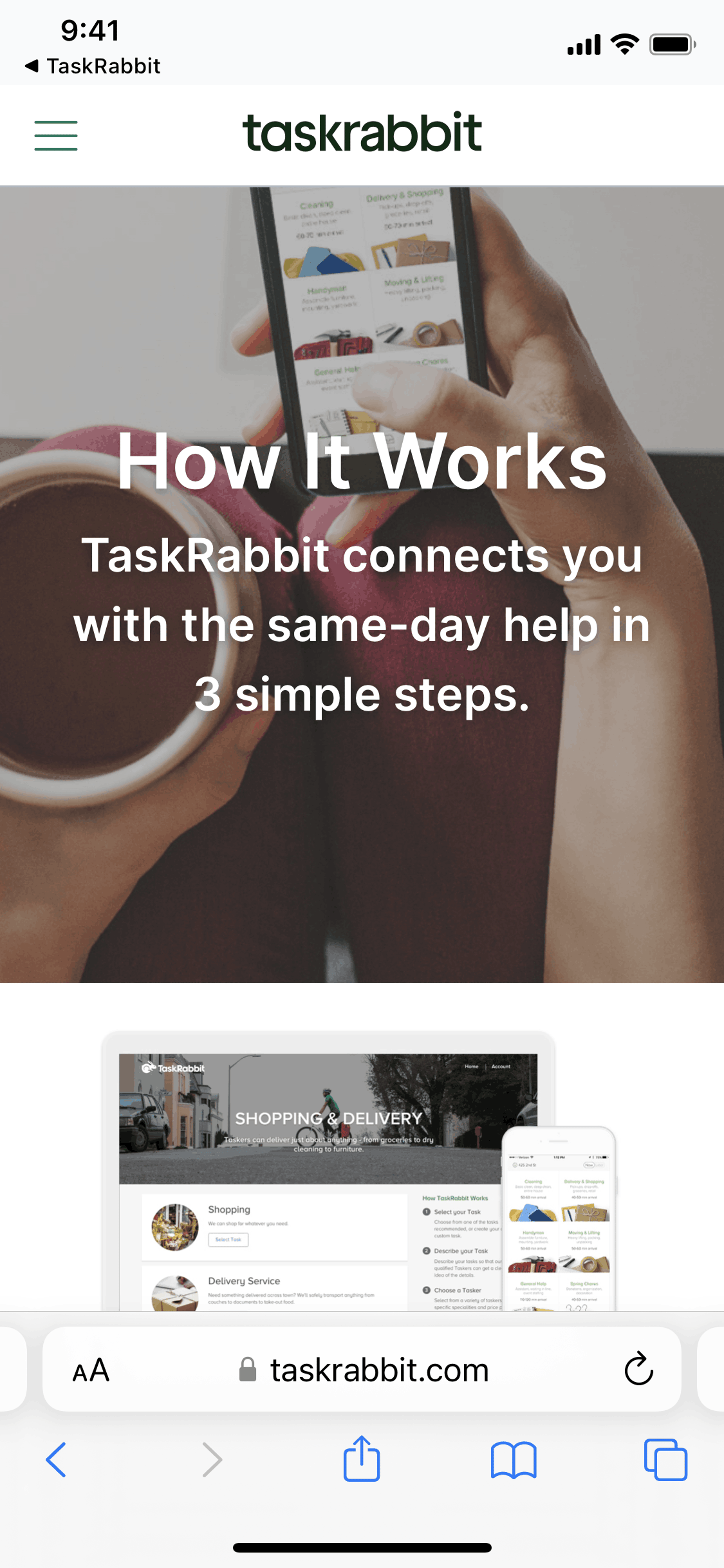 TaskRabbit iOS Lifestyle interface screenshot 21