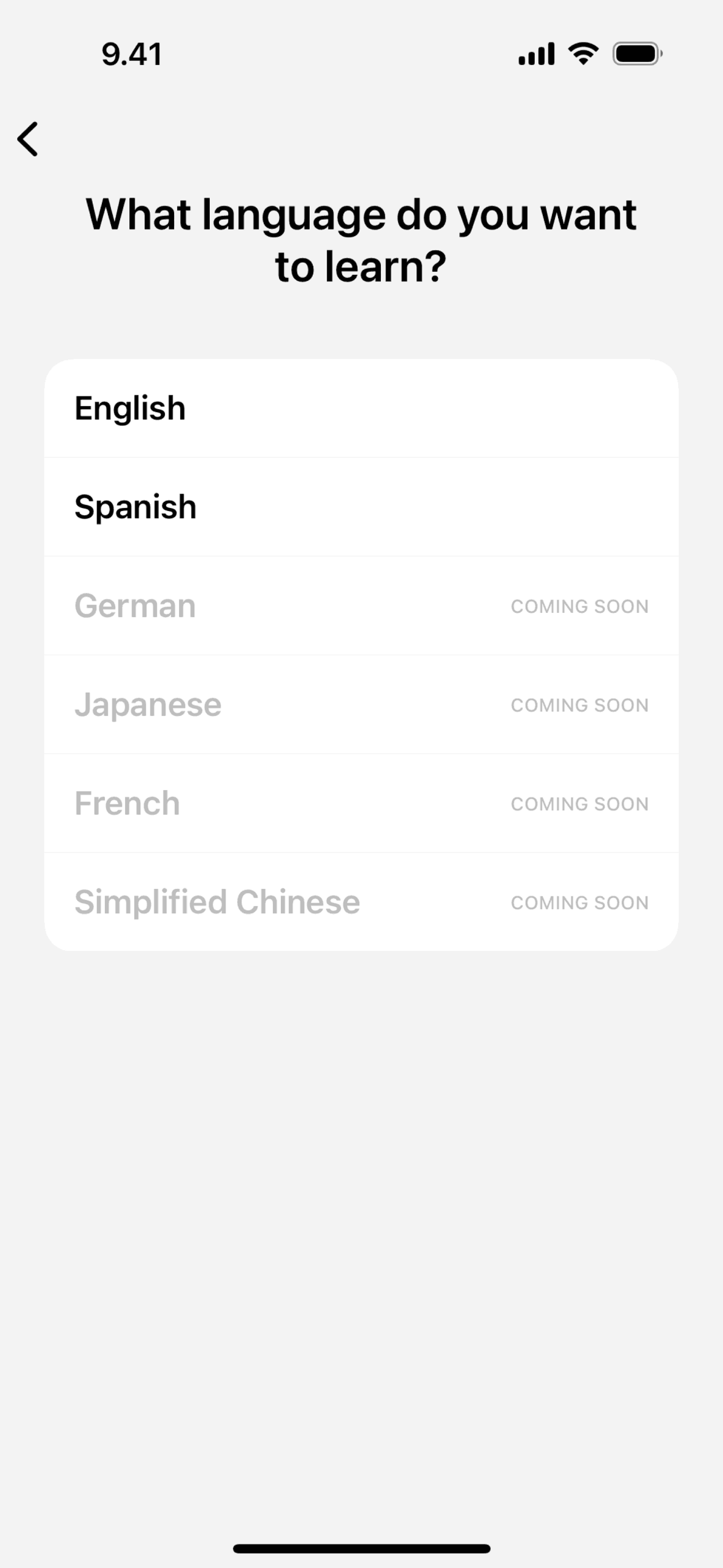 Speak iOS Education interface screenshot 6