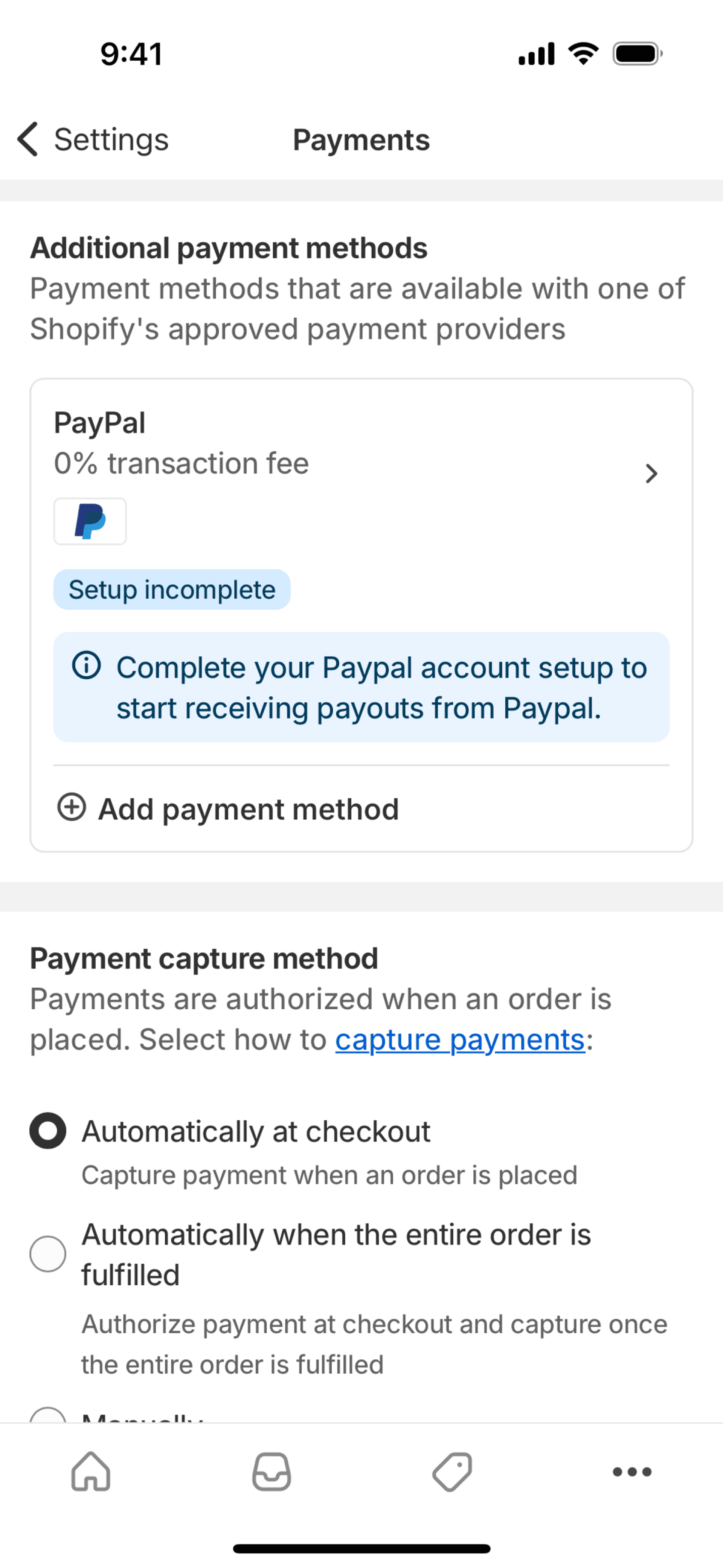 Shopify iOS Business interface screenshot 4