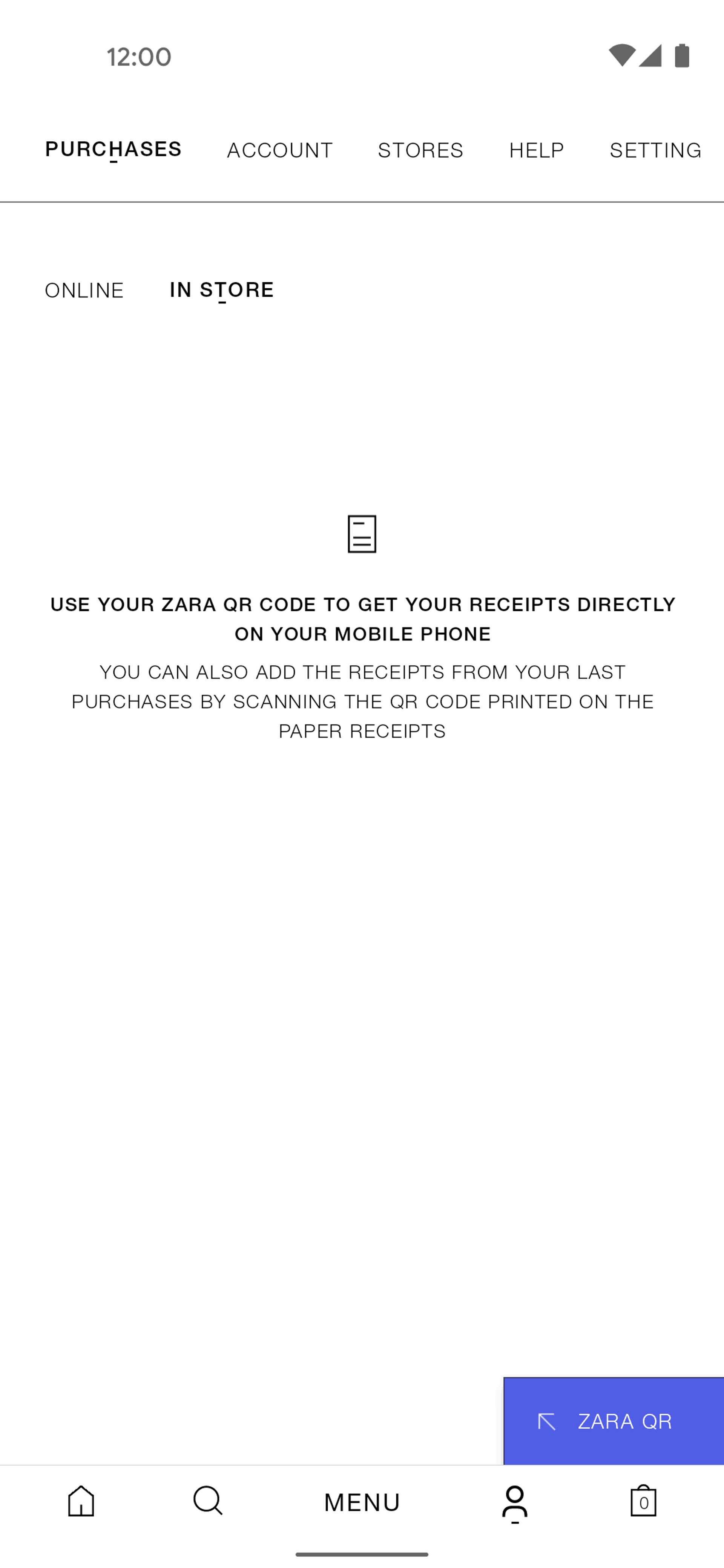 ZARA Android Shopping interface screenshot 2