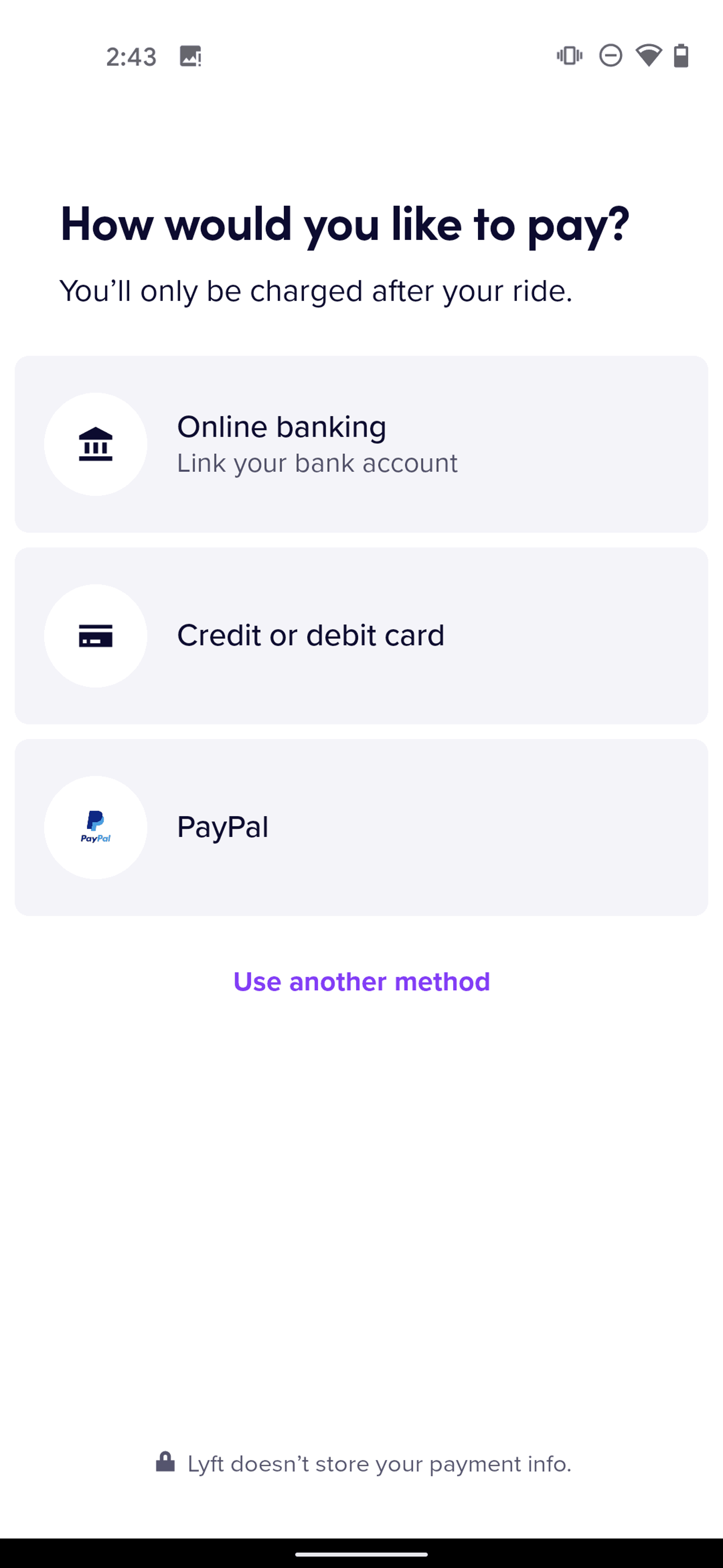 Lyft Android Travel & Transportation interface screenshot 13