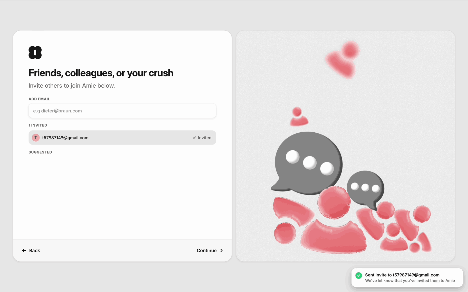 Amie Web AI interface screenshot 21