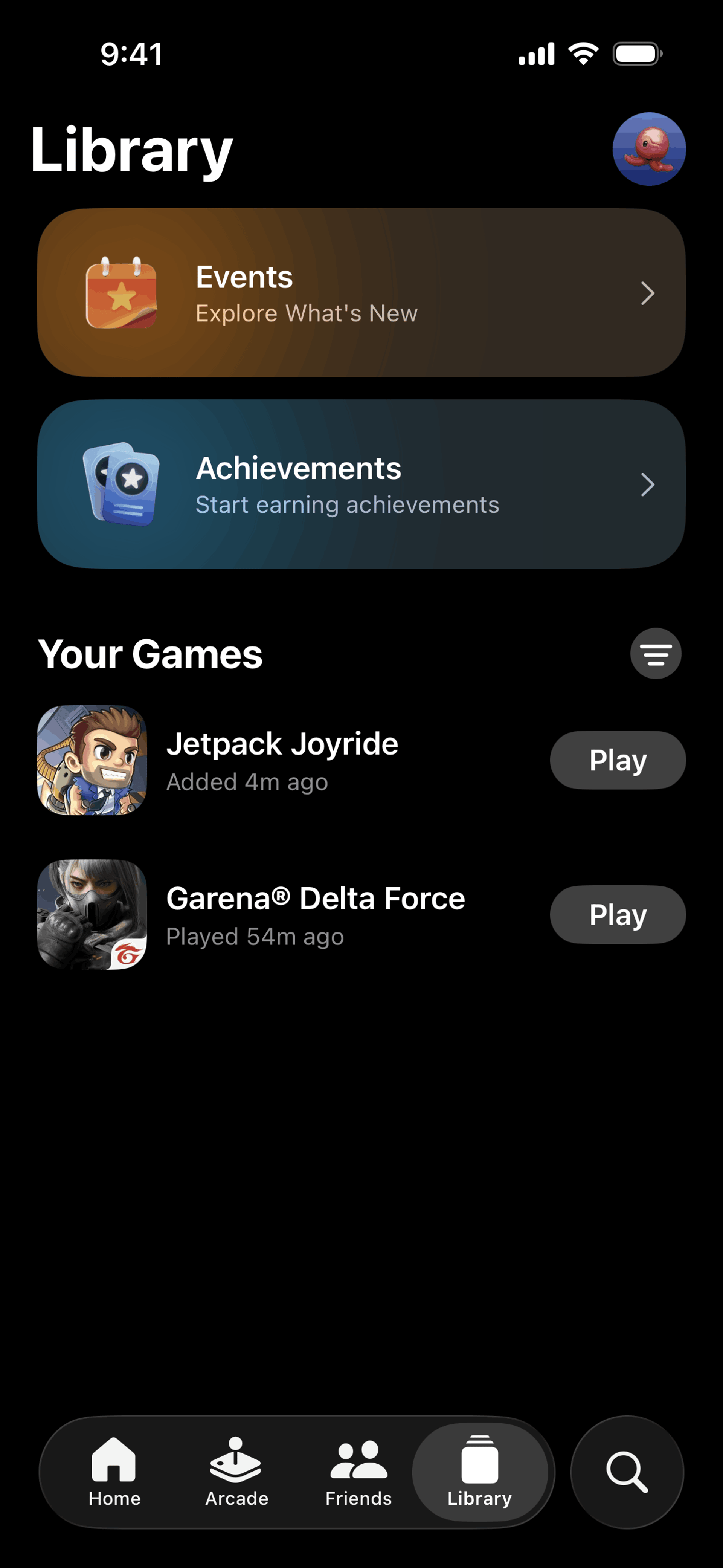 Apple Games iOS Entertainment interface screenshot 3