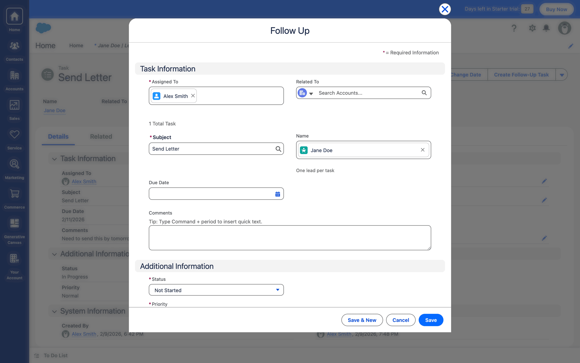 Salesforce Web Business interface screenshot 17