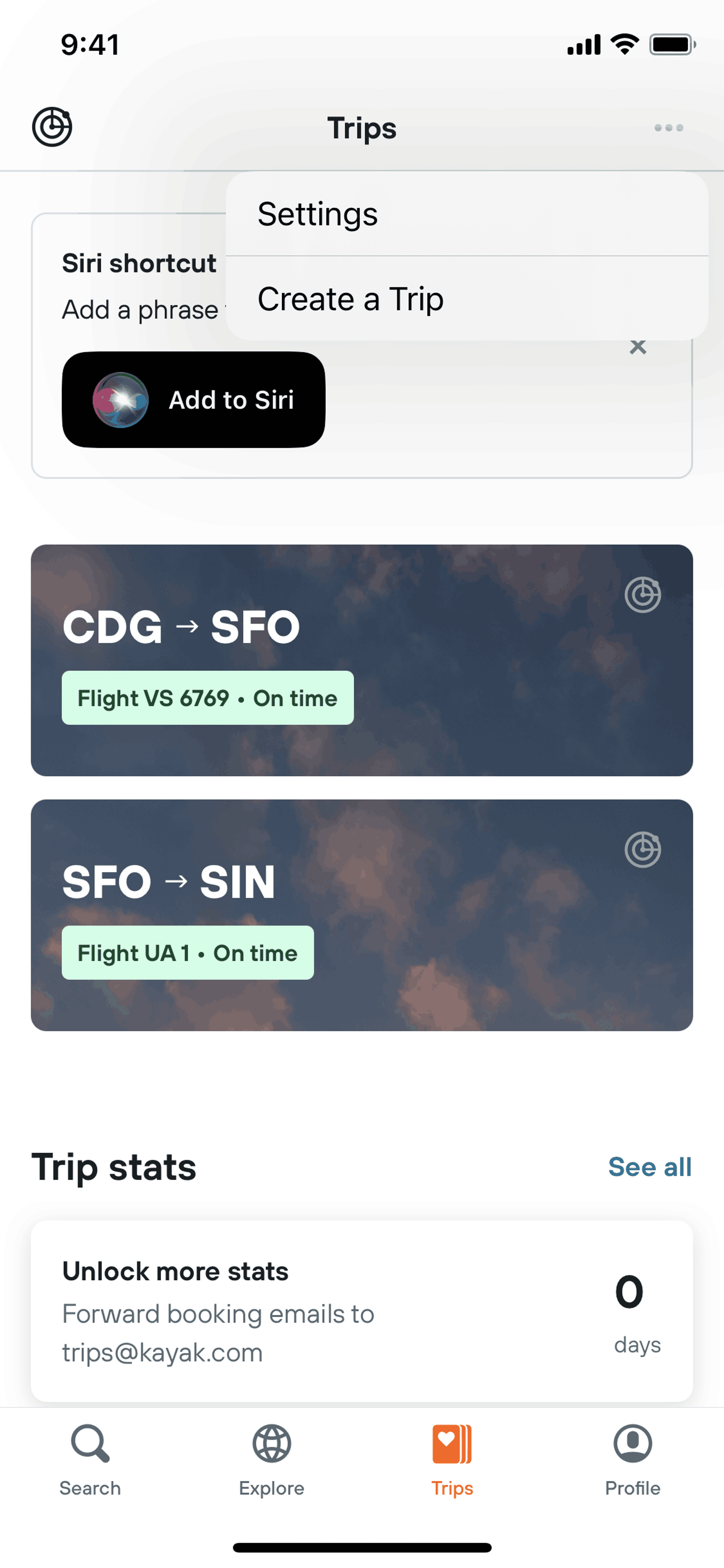 KAYAK iOS Travel & Transportation interface screenshot 20