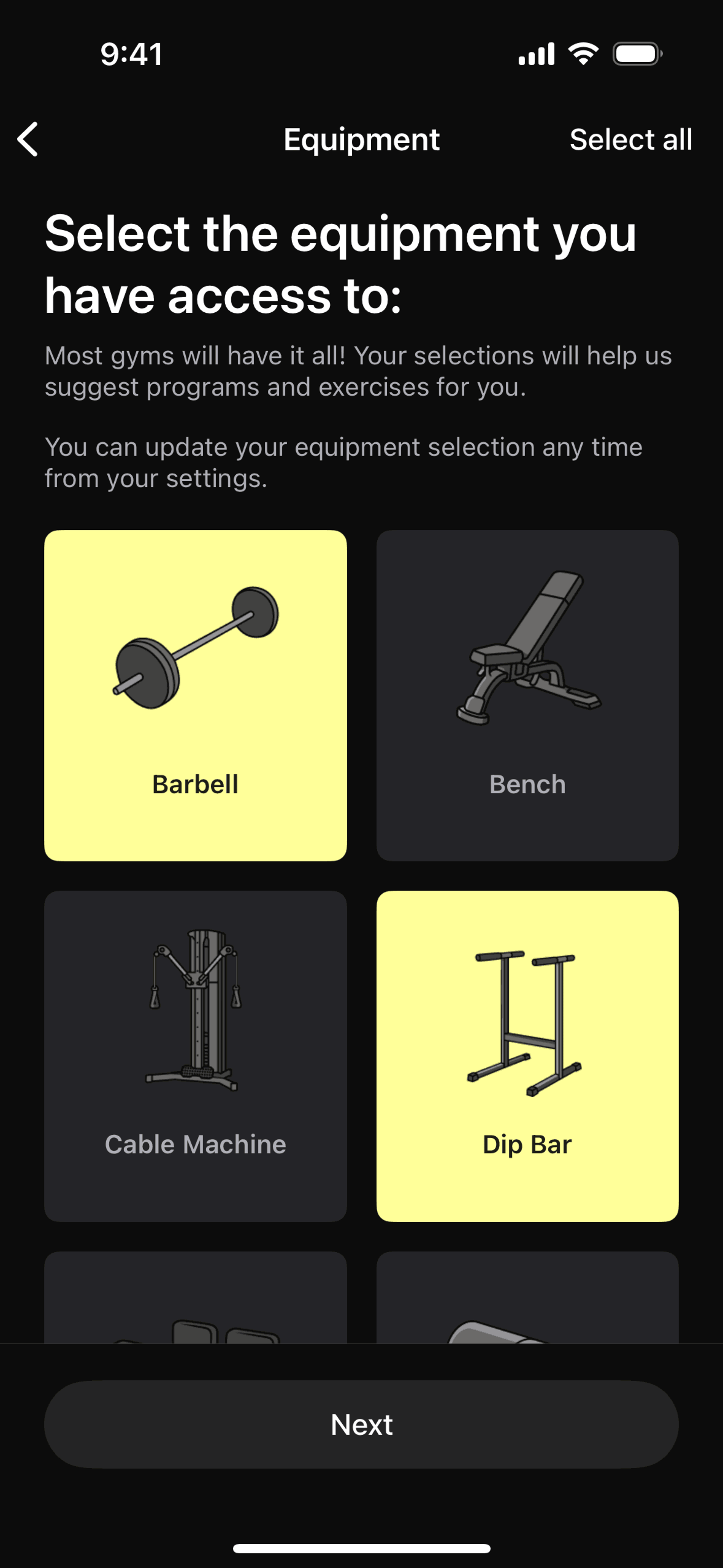 Peloton Strength+ iOS Health & Fitness interface screenshot 18