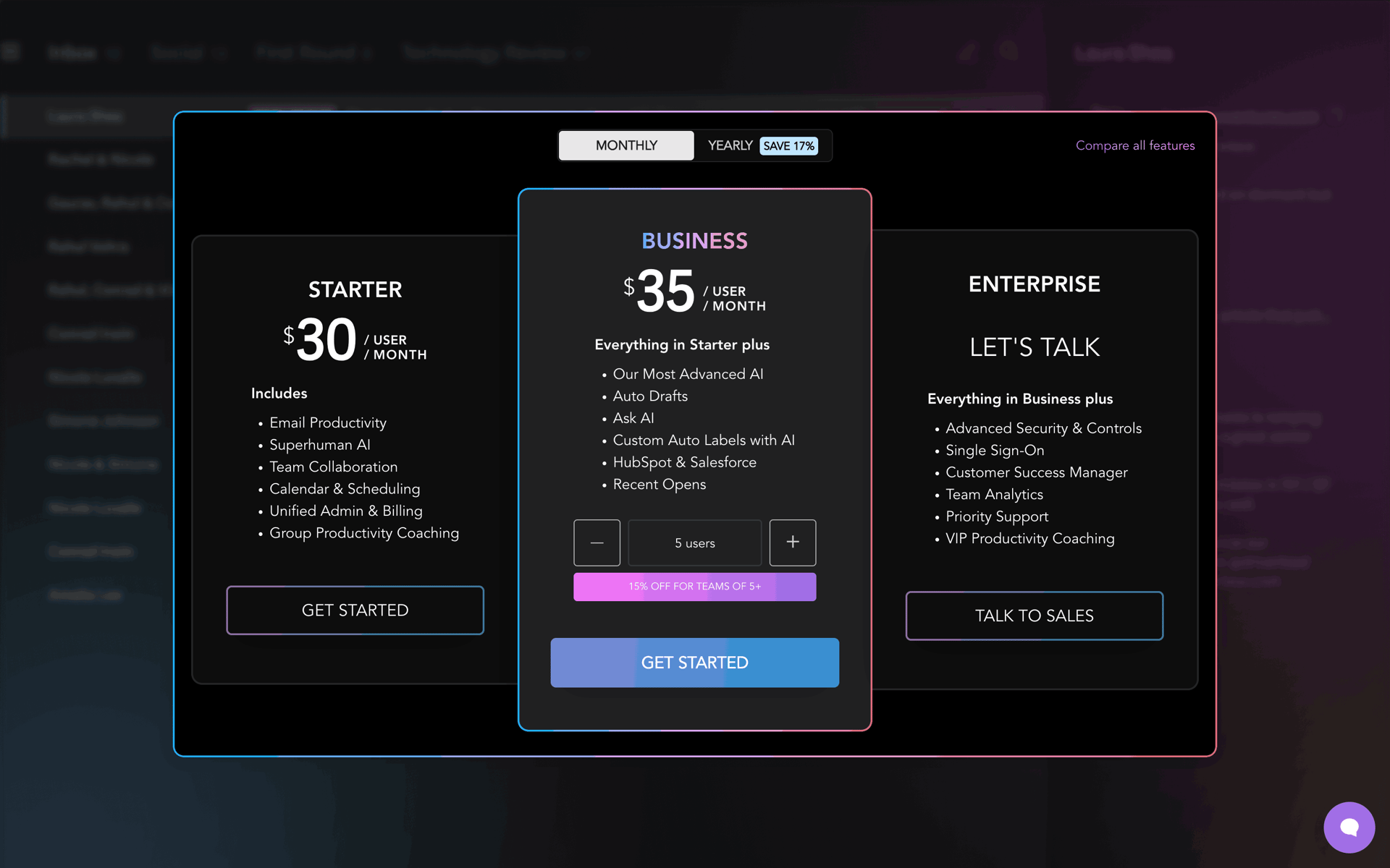 Superhuman Web AI interface screenshot 5