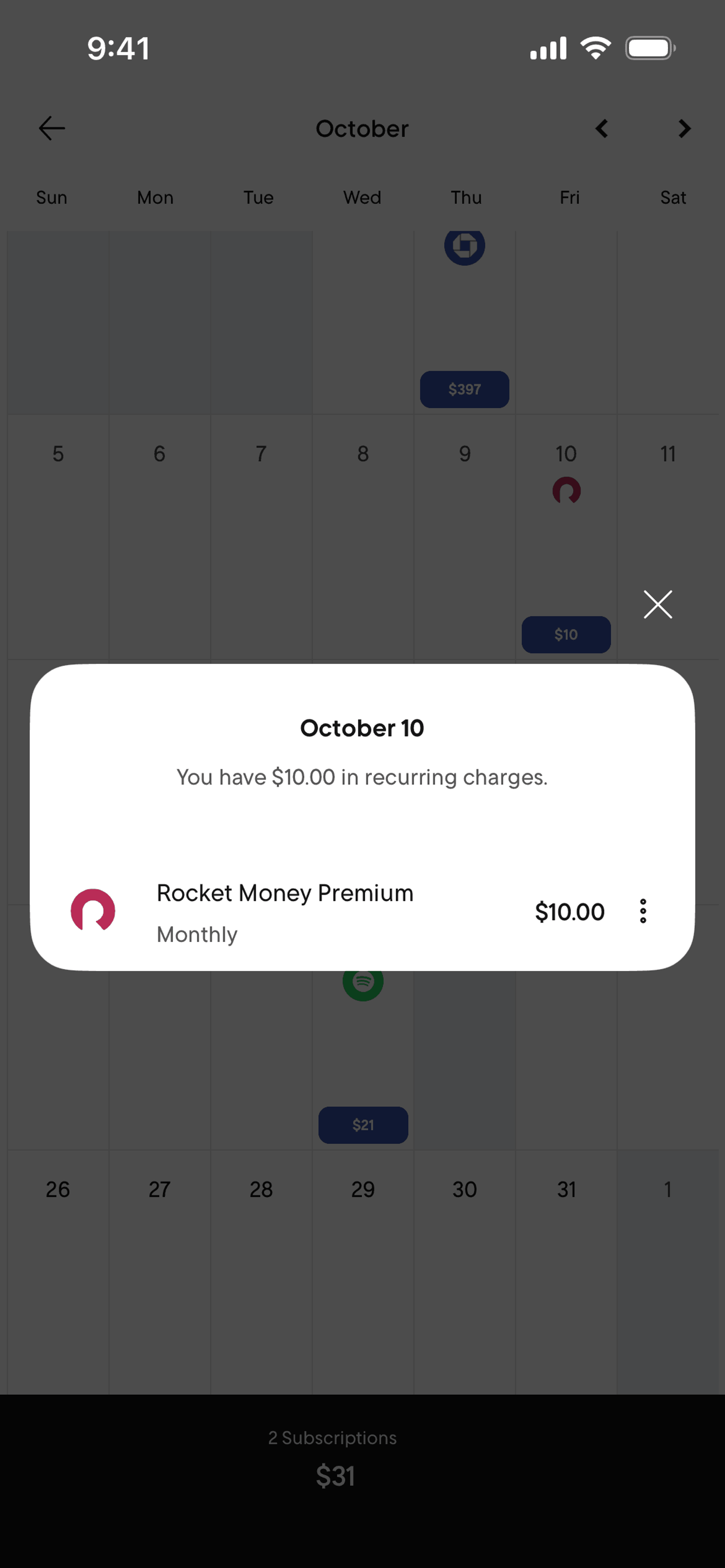 Rocket Money iOS Finance interface screenshot 10