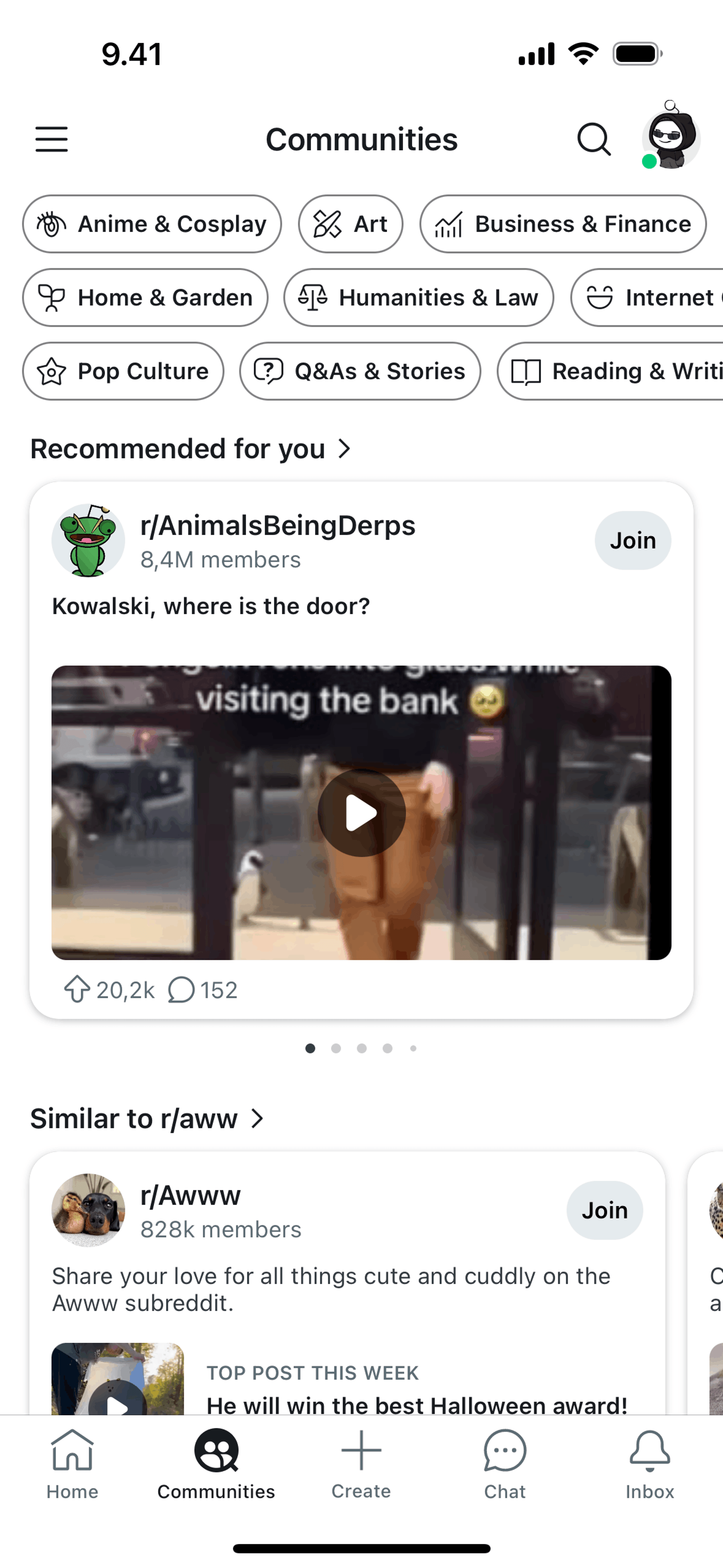 Reddit iOS Social Networking interface screenshot 17