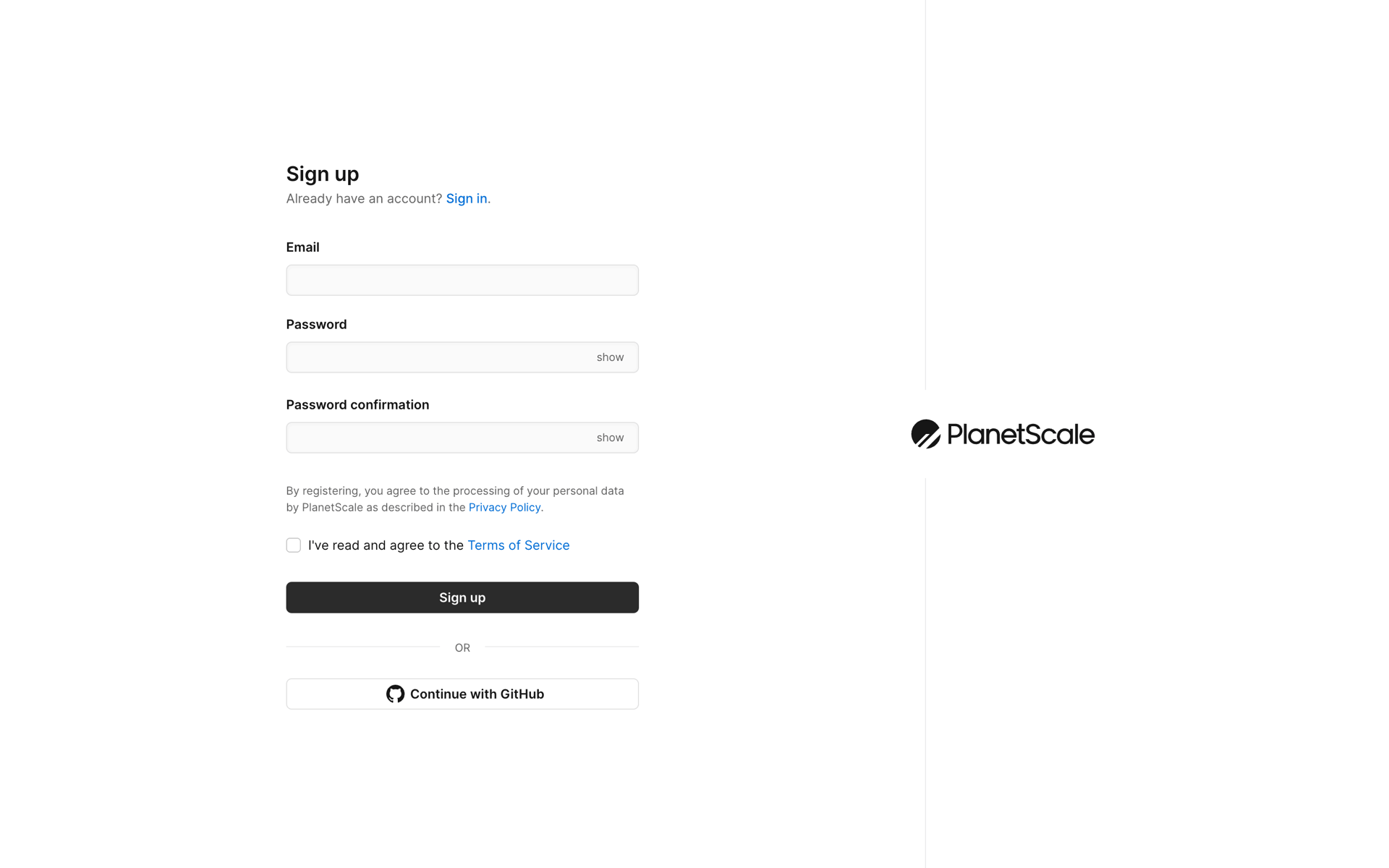 PlanetScale Web Developer Tools interface screenshot 3