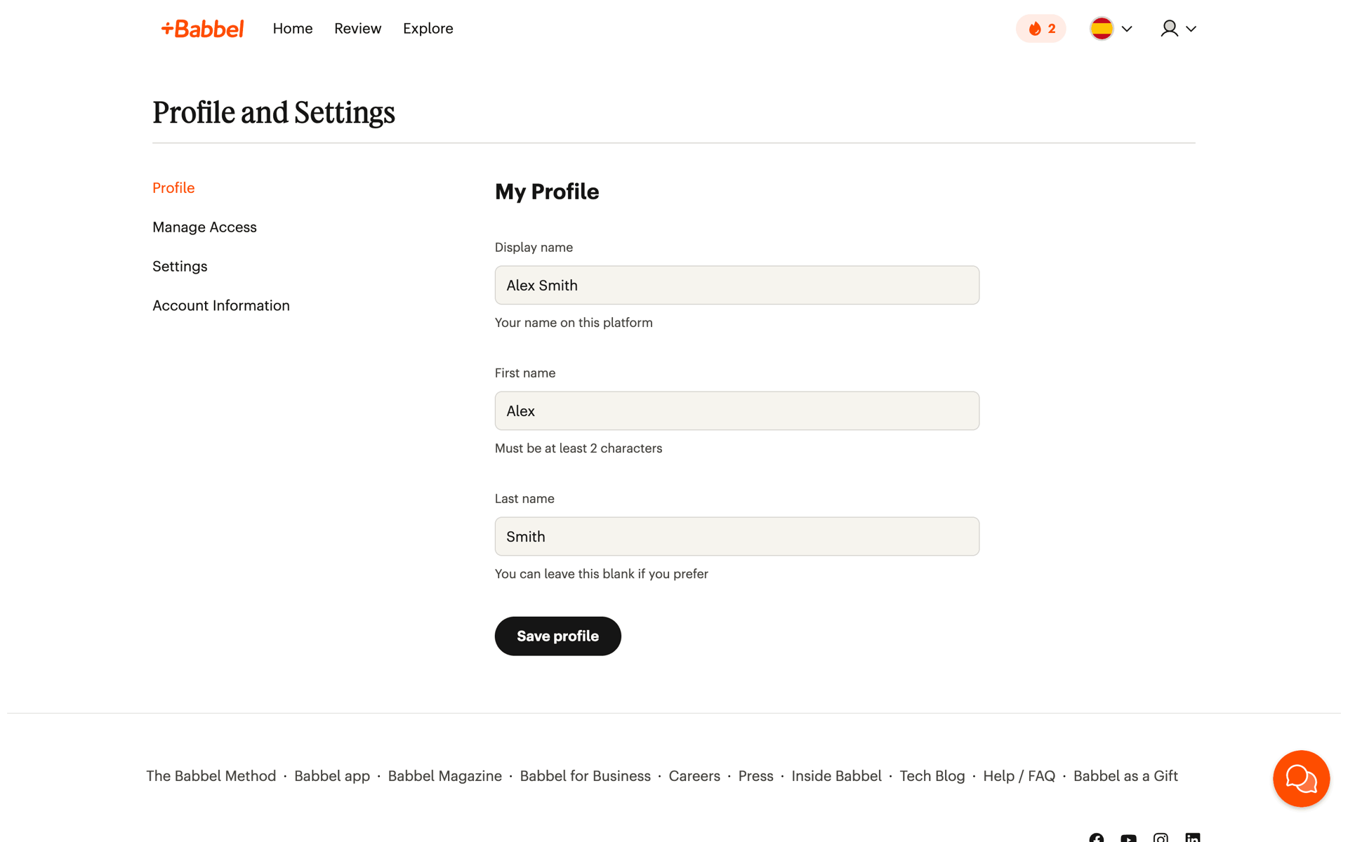 Babbel Web Education interface screenshot 15