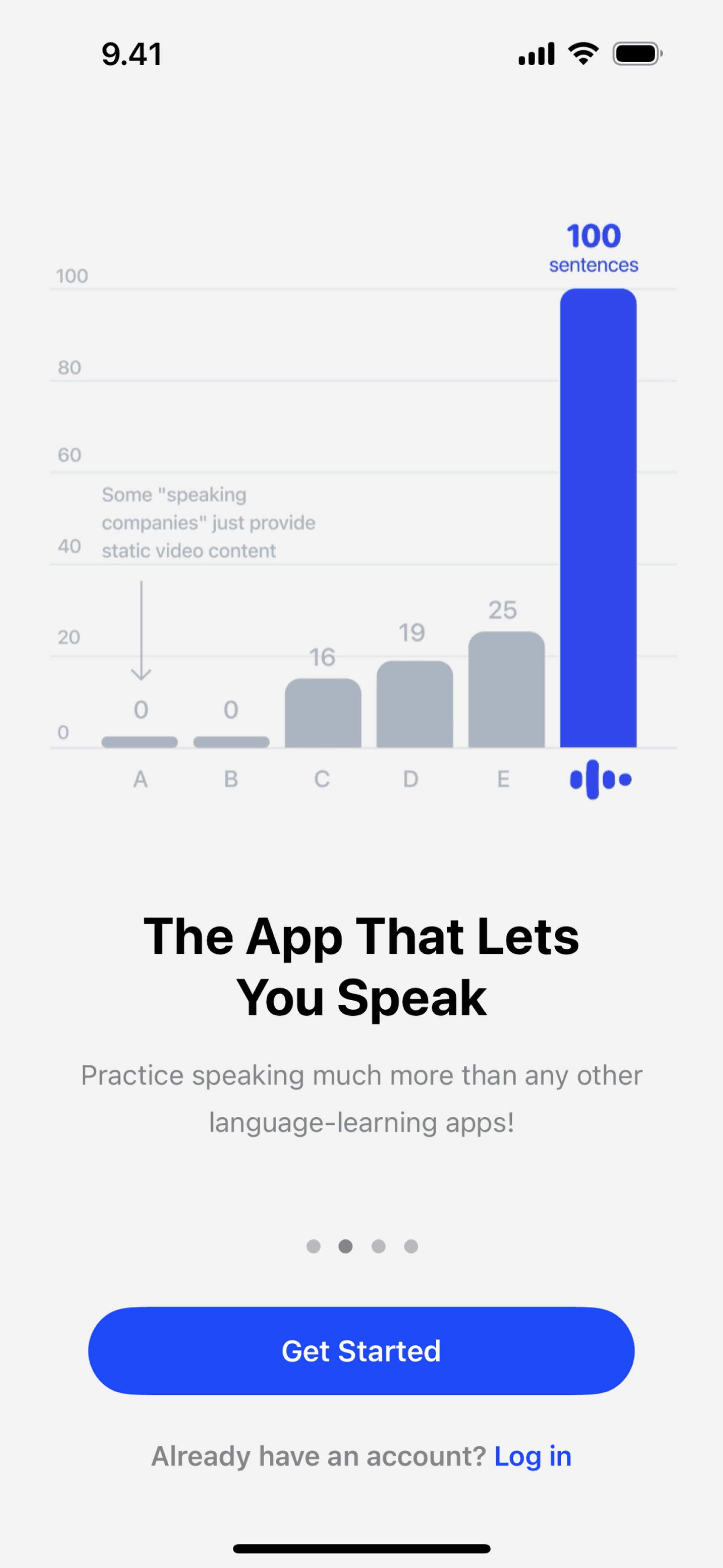 Speak iOS Education interface screenshot 3