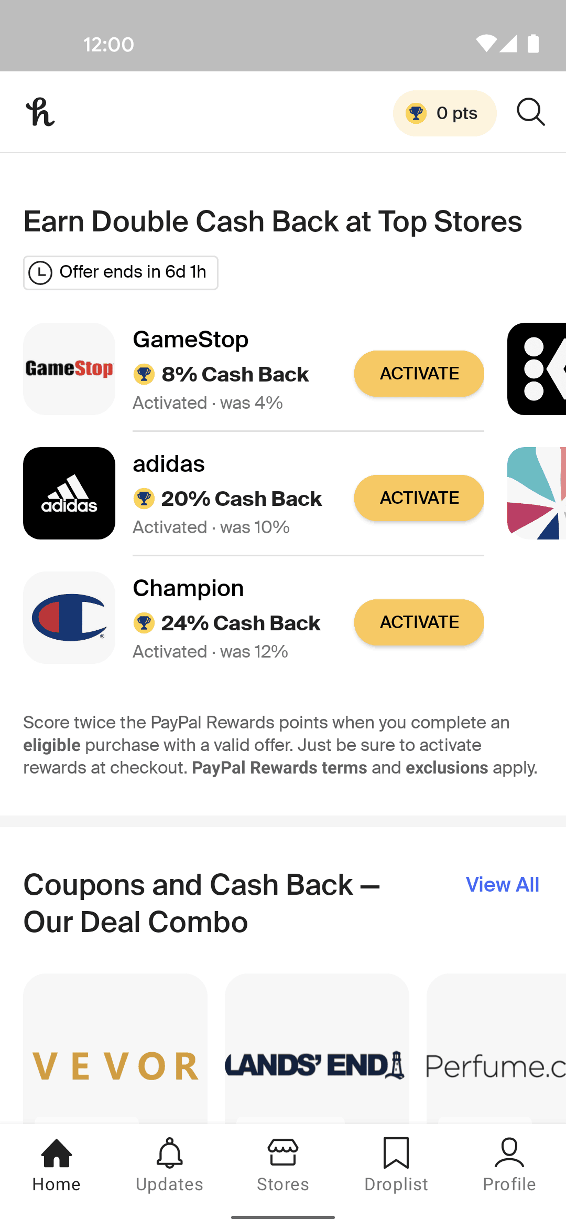 PayPal Honey Android Shopping interface screenshot 22