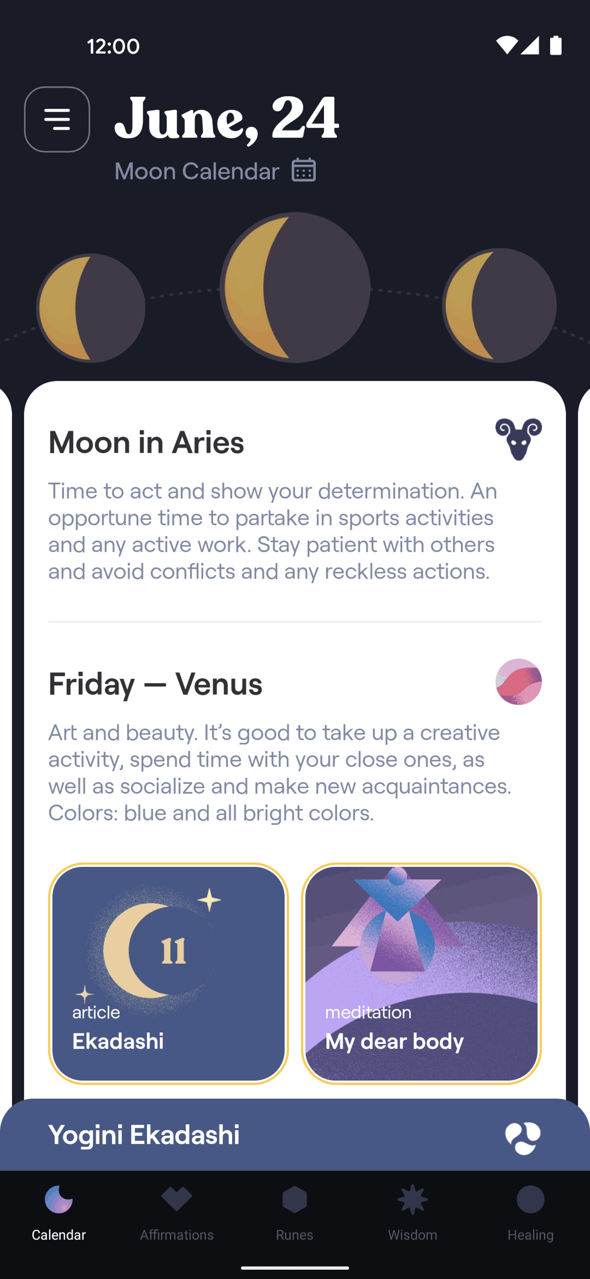 Moonly Android Lifestyle interface screenshot 14