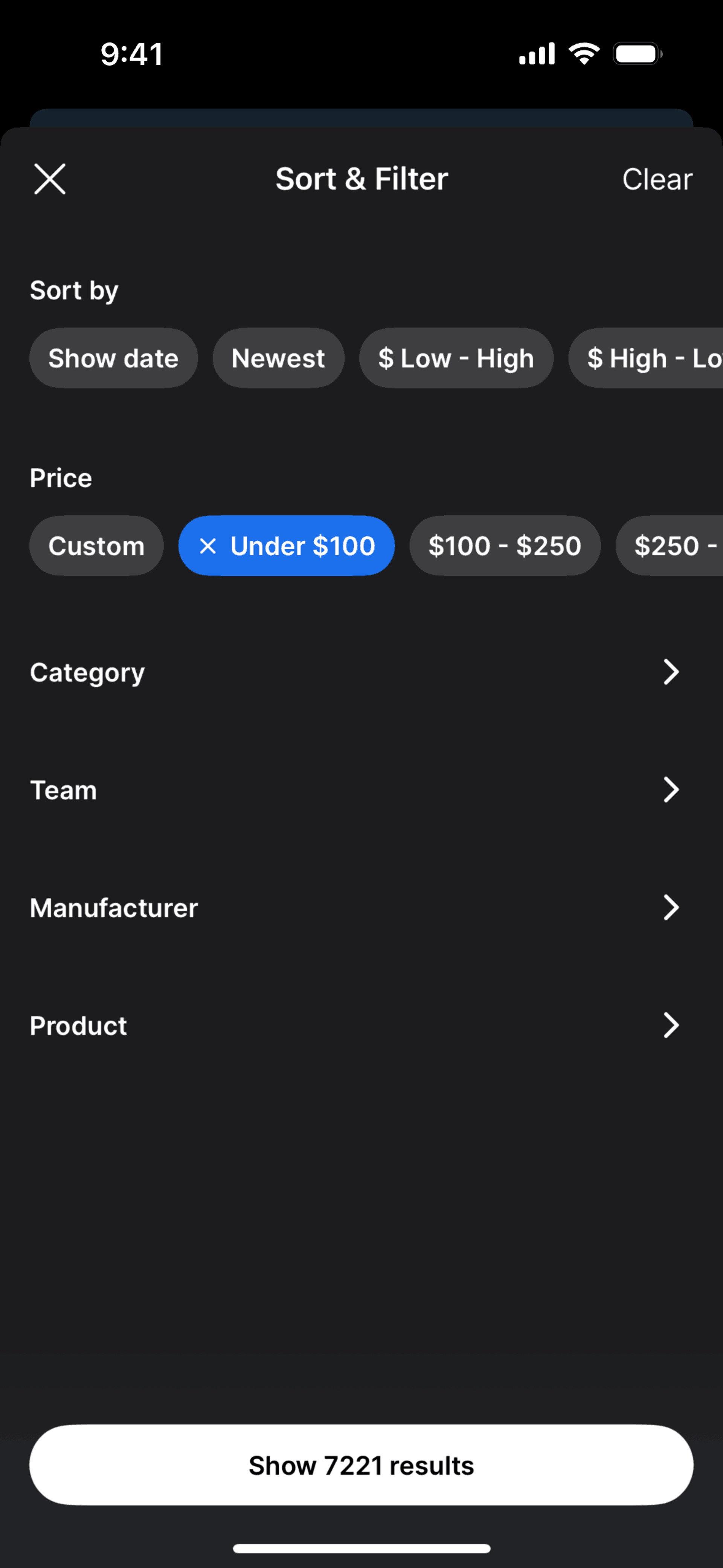 Fanatics Live iOS Shopping interface screenshot 18